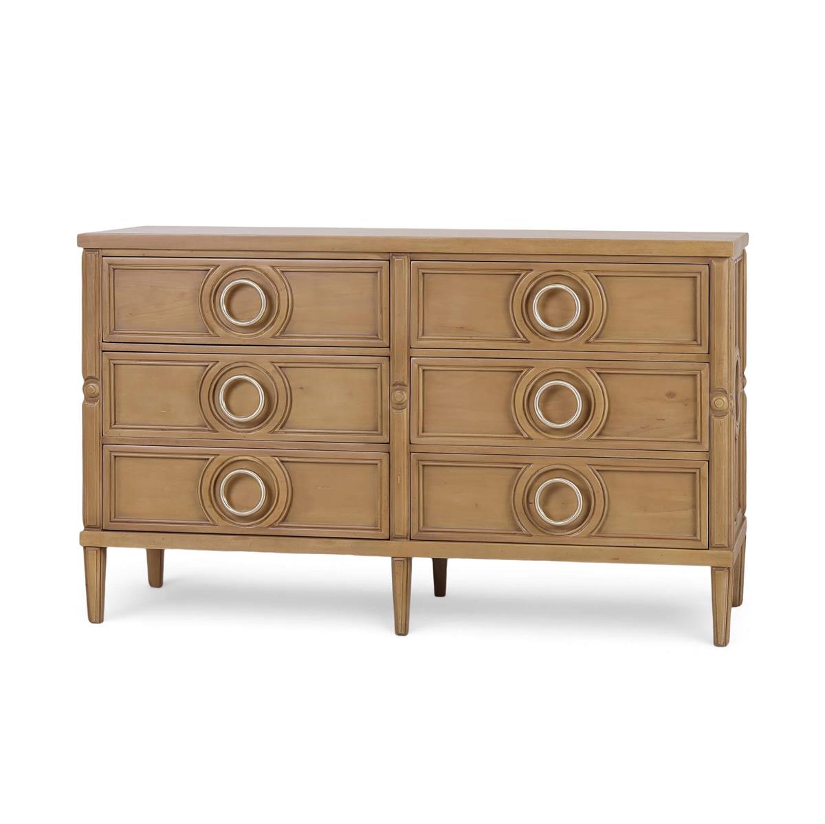 Bramble Chalfont 6 Drawer Dresser — Antique French Oak