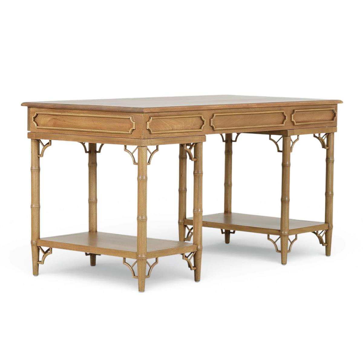 Bramble Chelsea Pedestal Desk — Antique French Oak