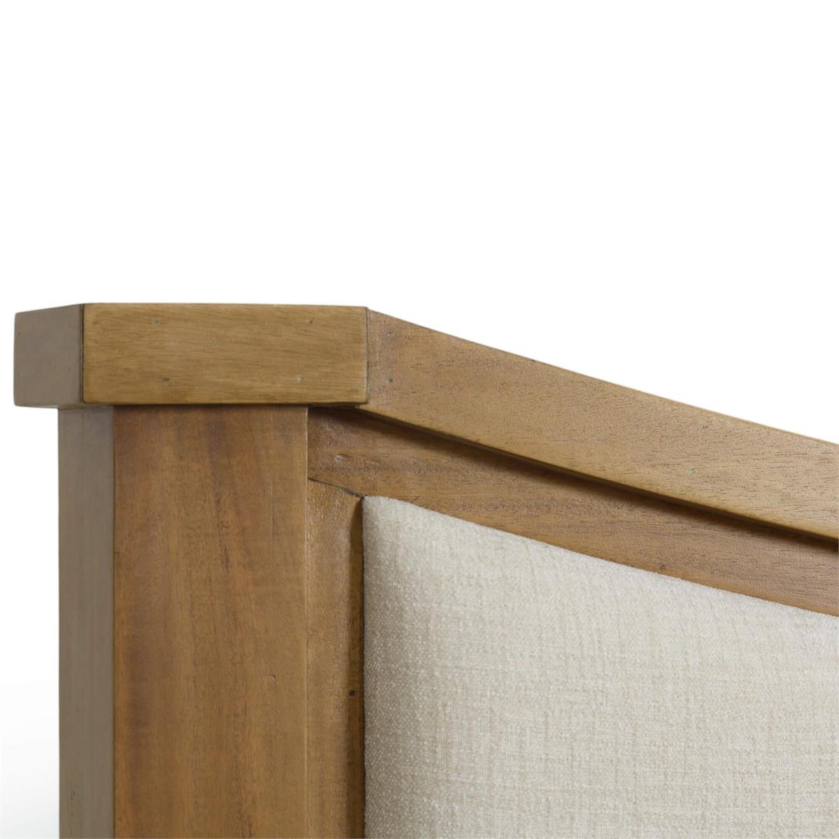 Bramble Bow Queen Bed Upholstery — Antique French Oak / Thames Natural