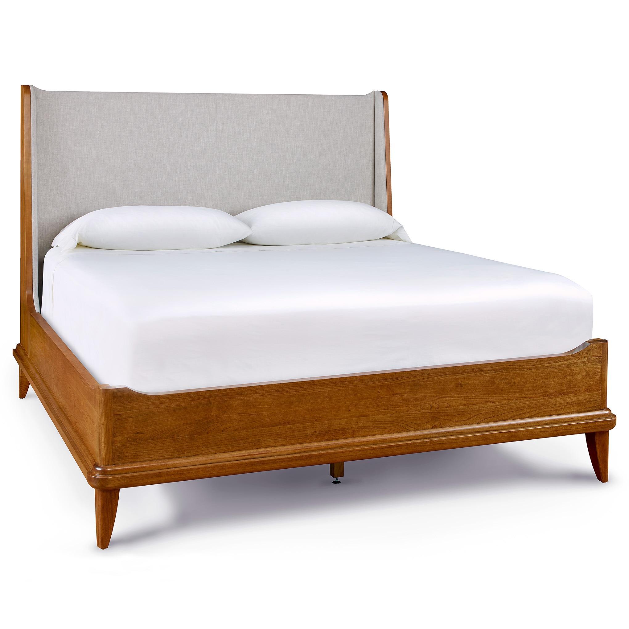 Stickley Martine Bed with Upholstered Headboard — Cherry 90N Coventry