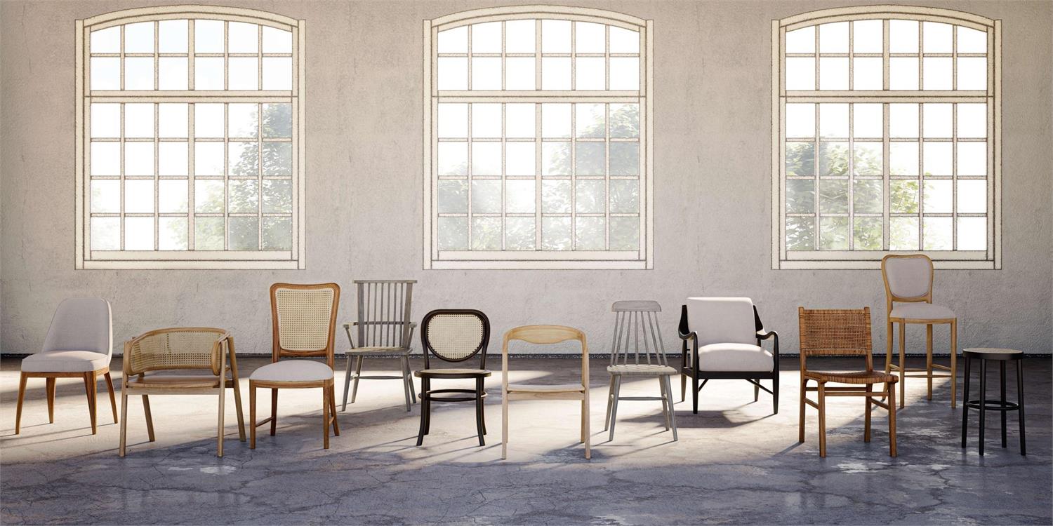 Bramble Laurna Upholstered Teak Dining Chair w/ Rattan Back — Teak White Wash / Camelot