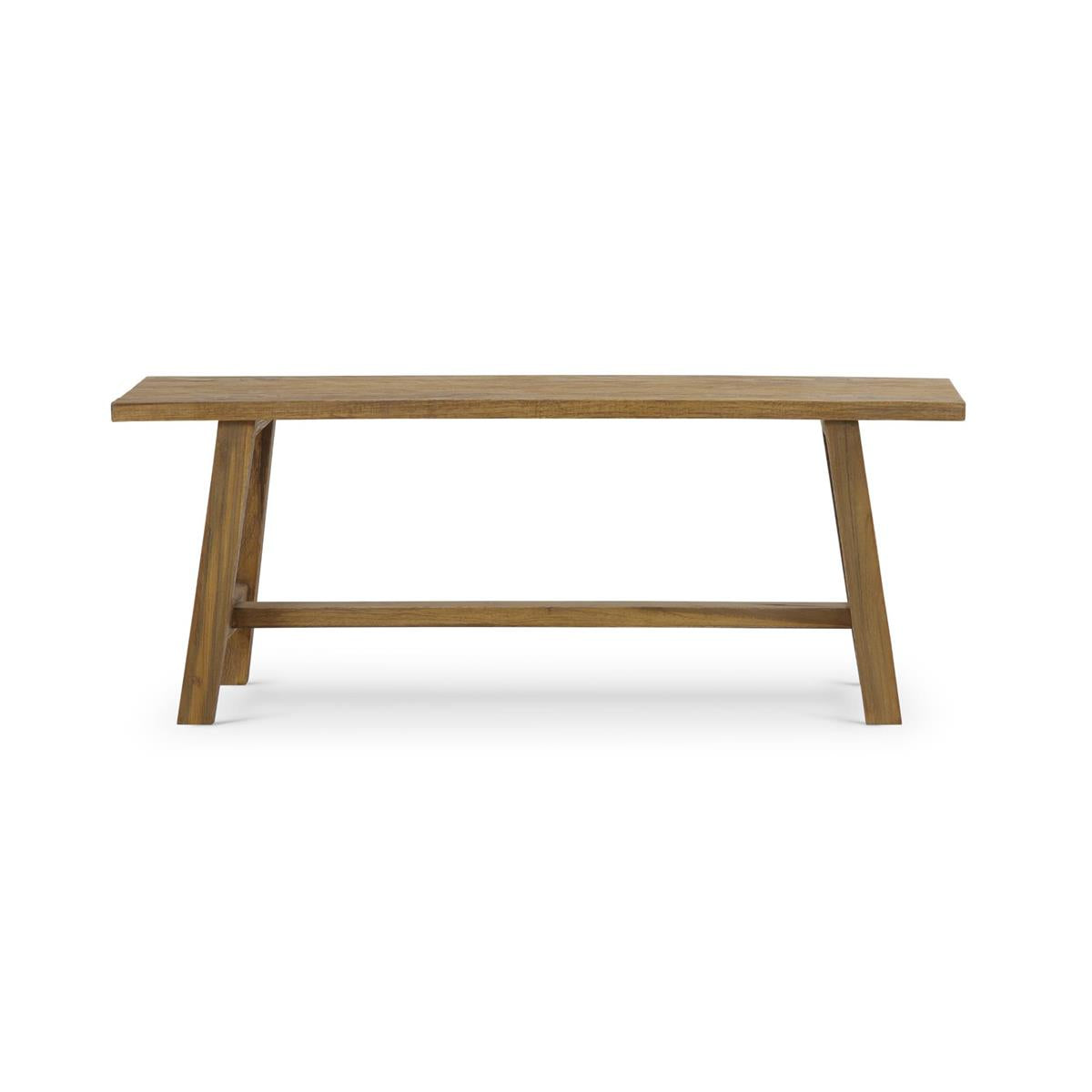 Bramble Rustic Reclaimed Teak Bench — Teak Natural