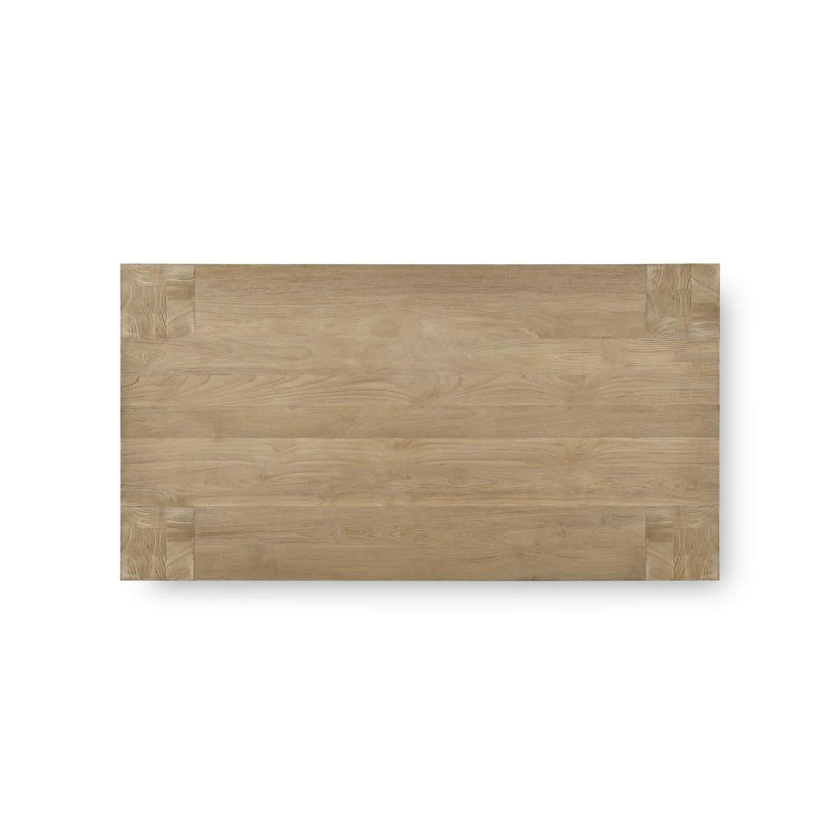 Bramble Tuscan Rustic Distressed Teak Coffee Table — Teak Natural