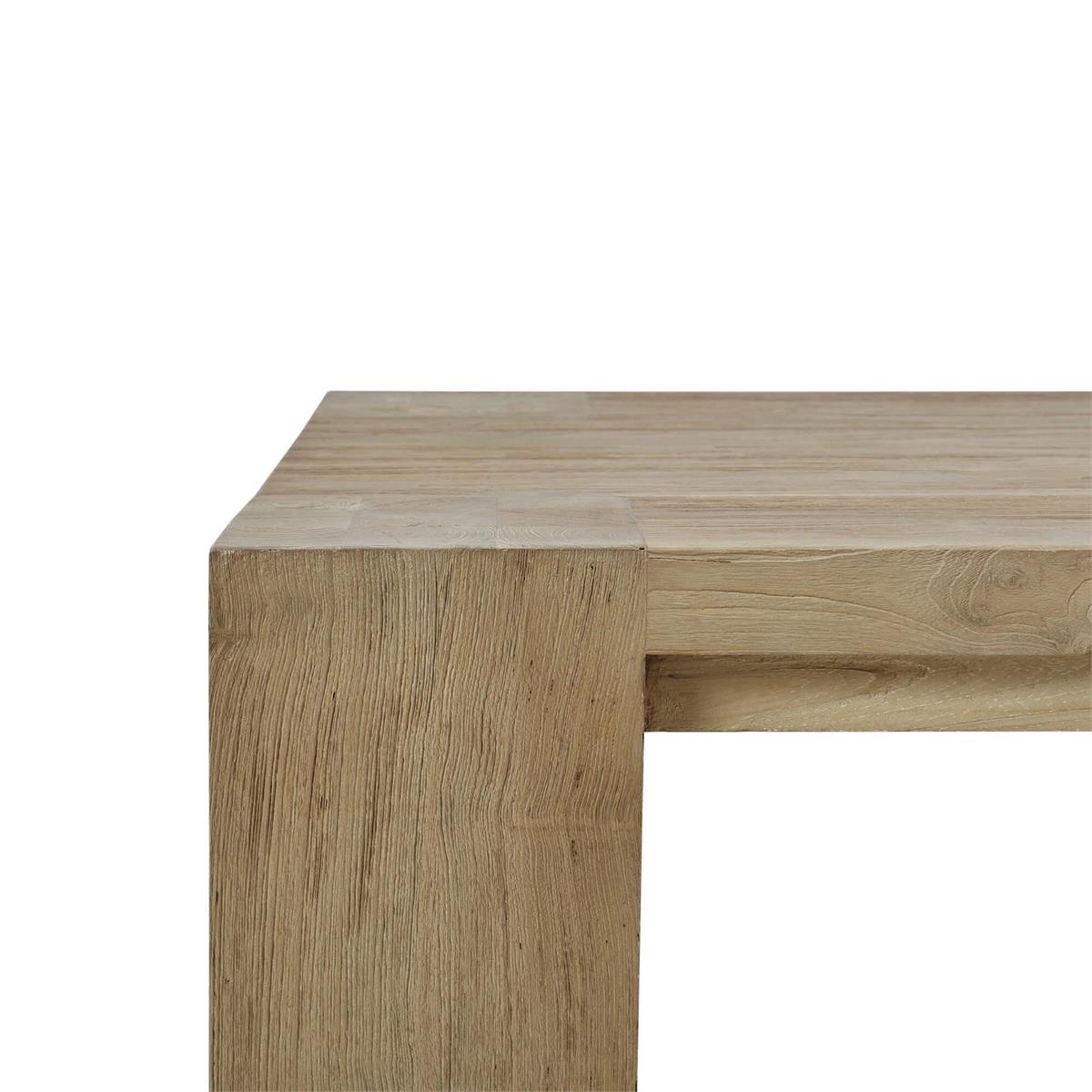 Bramble Tuscan Rustic Distressed Teak Coffee Table — Teak Natural