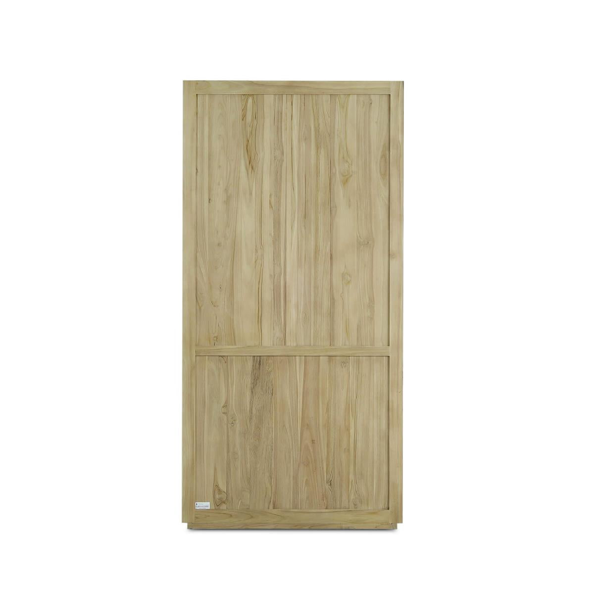 Bramble Tuscan Rustic Distressed Teak Display Cabinet — Teak Natural