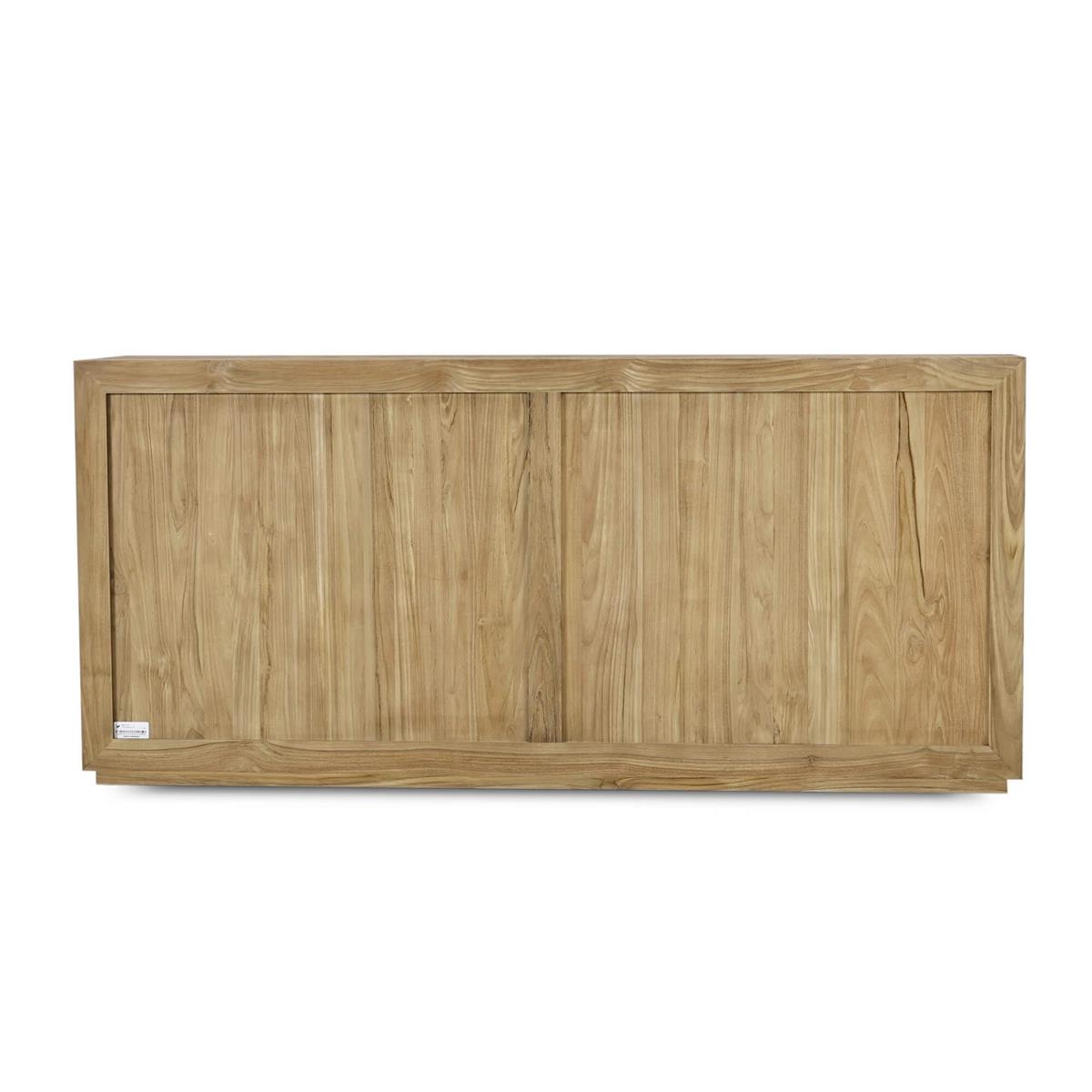 Bramble Tuscan Rustic Distressed Teak 4 Door Sideboard — Teak Natural