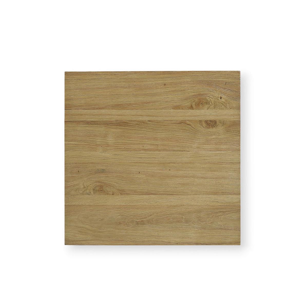 Bramble Tuscan Rustic Distressed Teak Side Table — Teak Natural