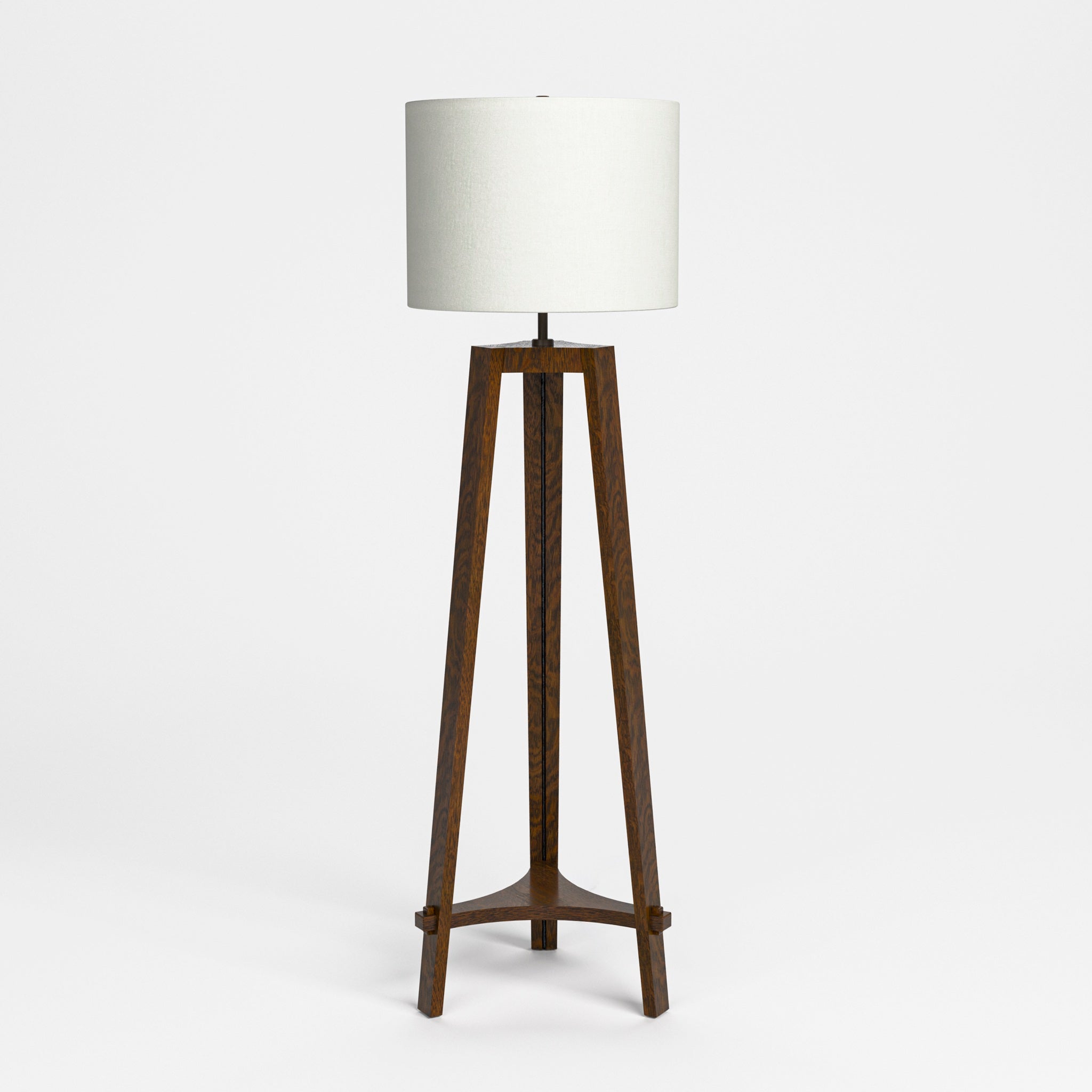 Stickley Mission Tripod Floor Lamp — Mission Tripod Floor Lamp Light Off No Cord Front