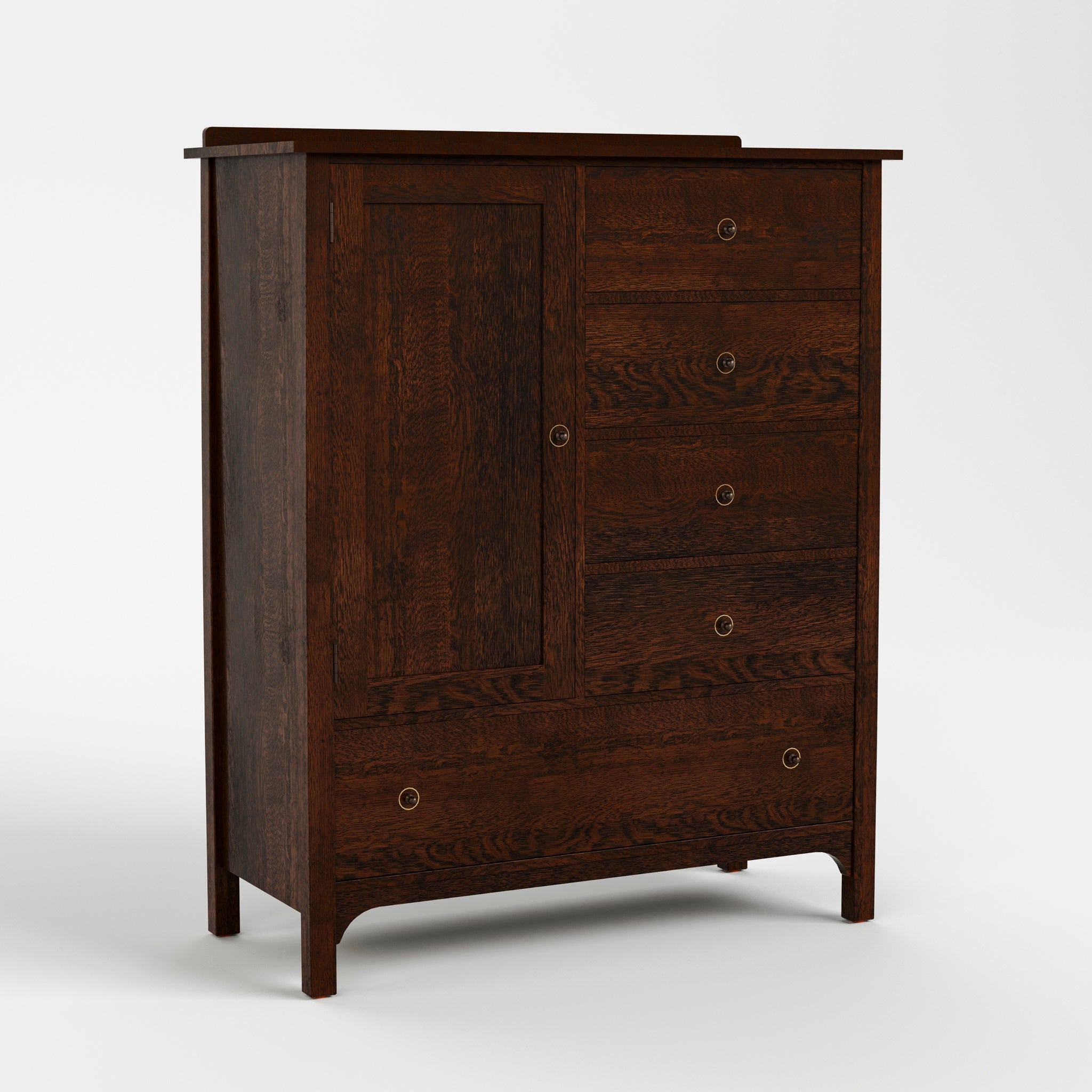 Stickley Gustav 5-Drawer Armoire — Gustav 5 Drawer Armoire Angle
