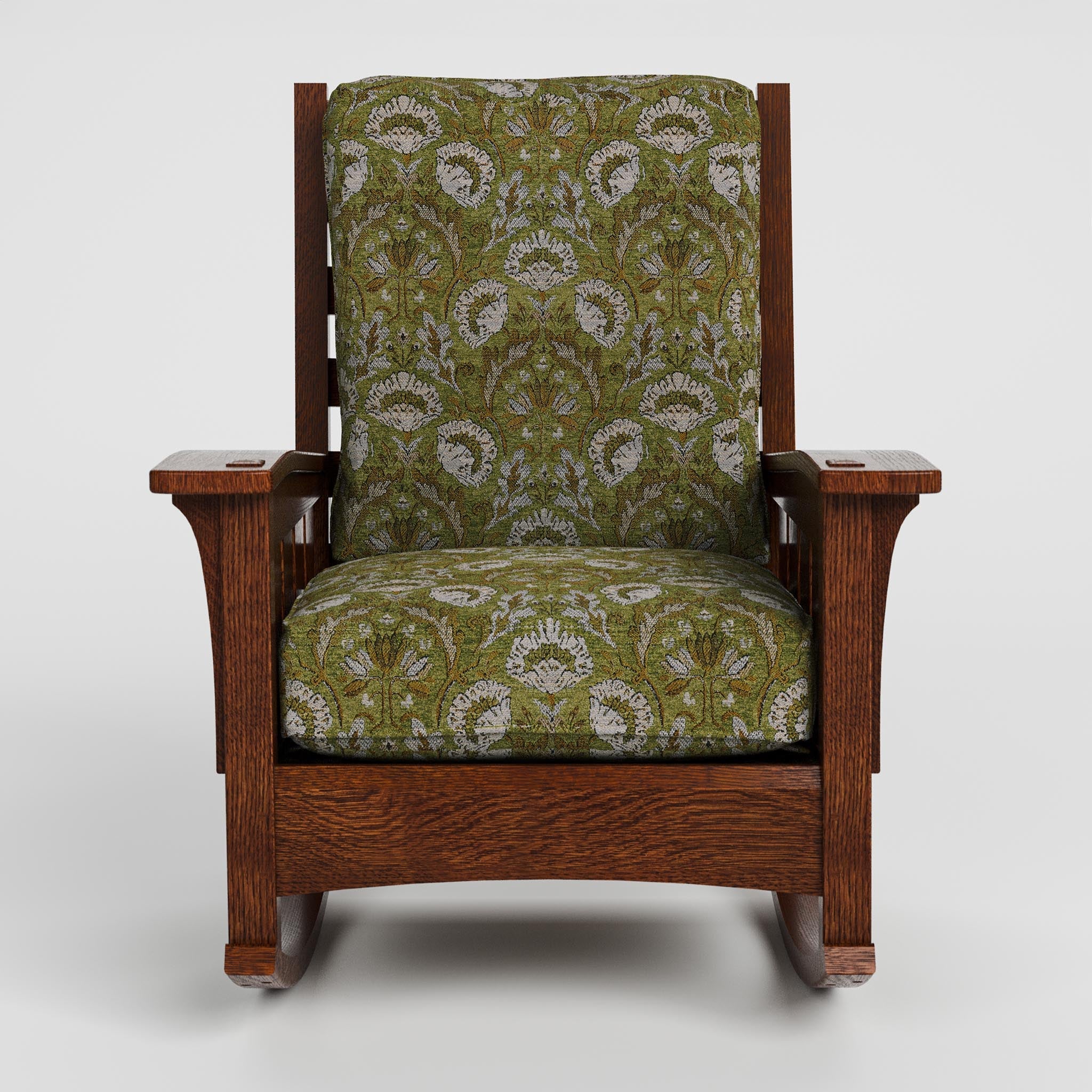 Stickley Bow Arm Rocker with Loose Cushion