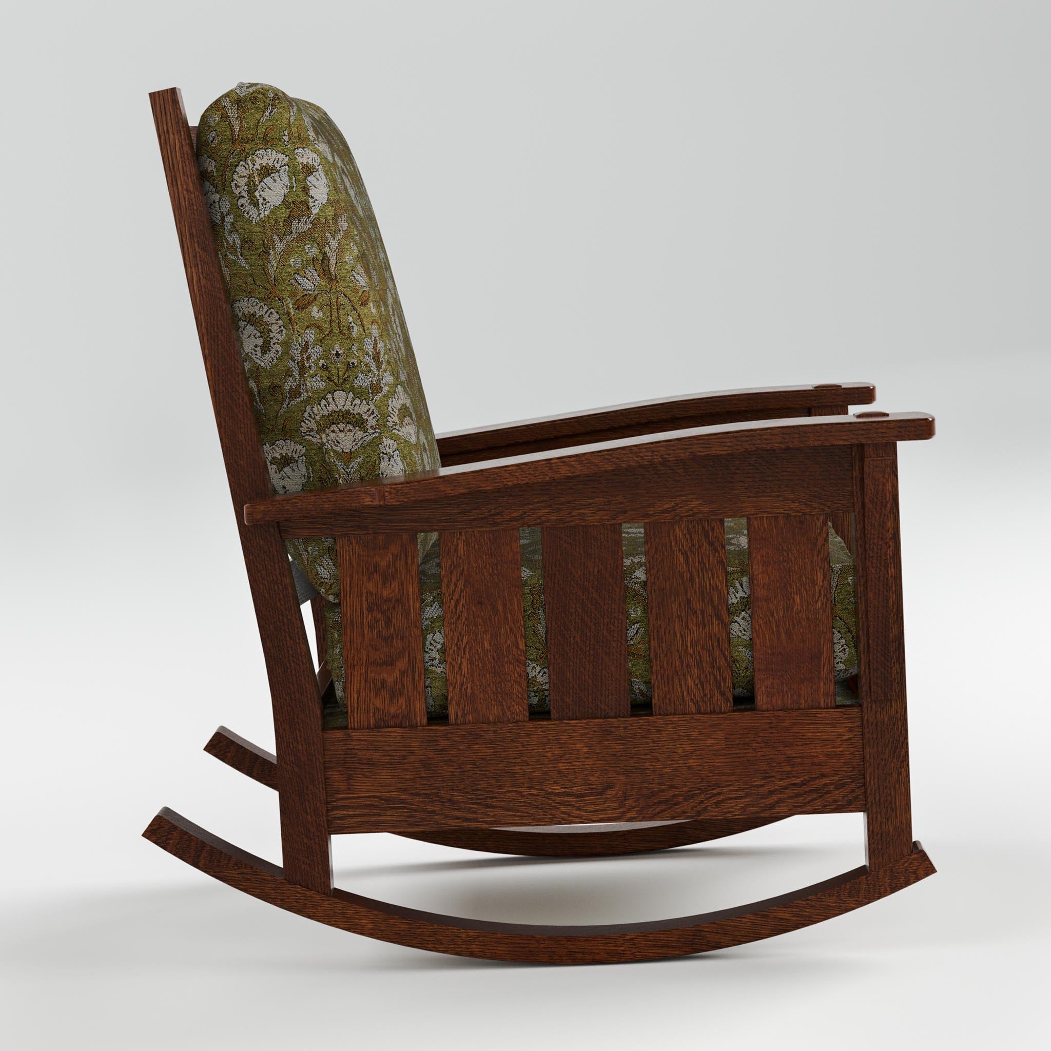 Stickley Bow Arm Rocker with Loose Cushion
