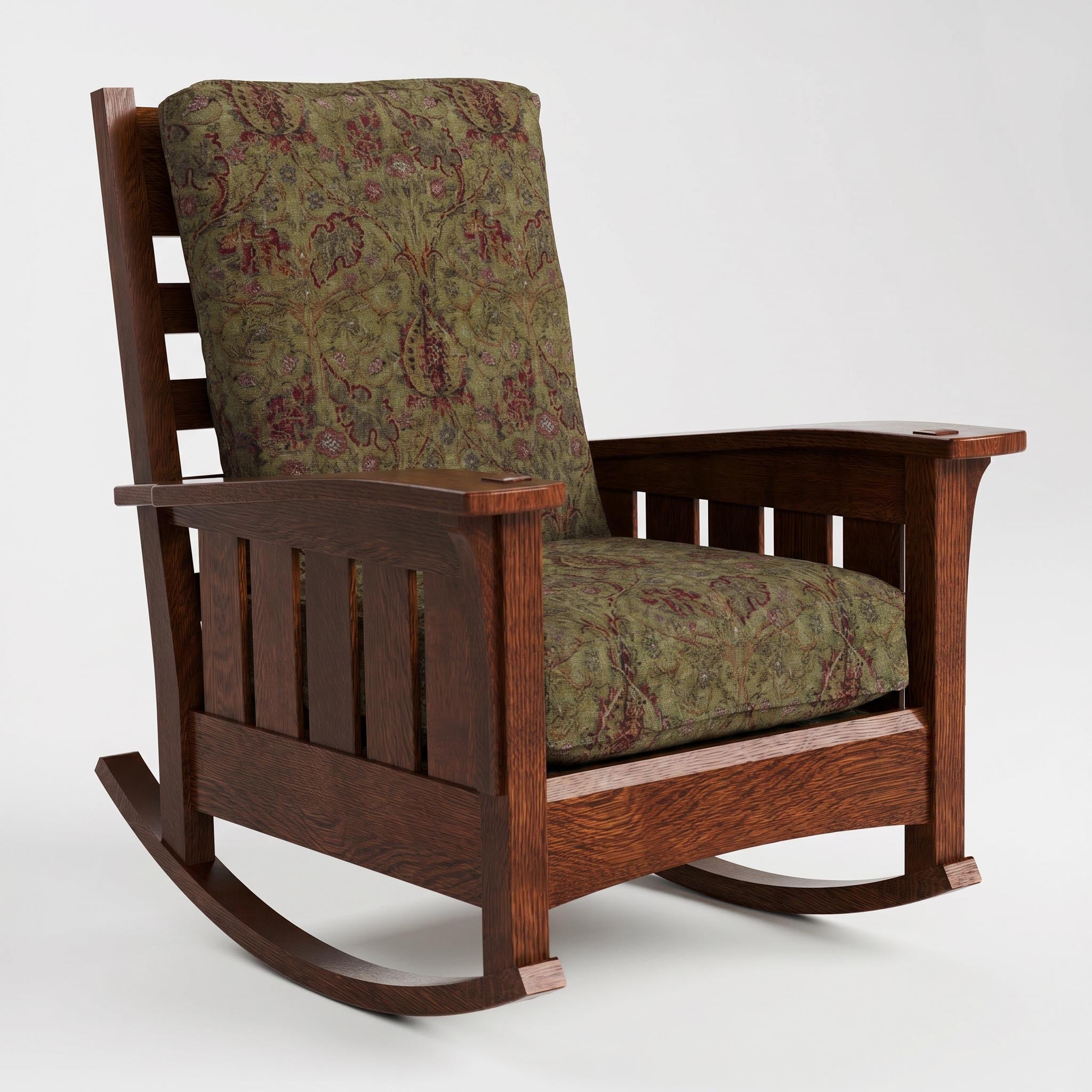 Stickley Bow Arm Rocker with Loose Cushion