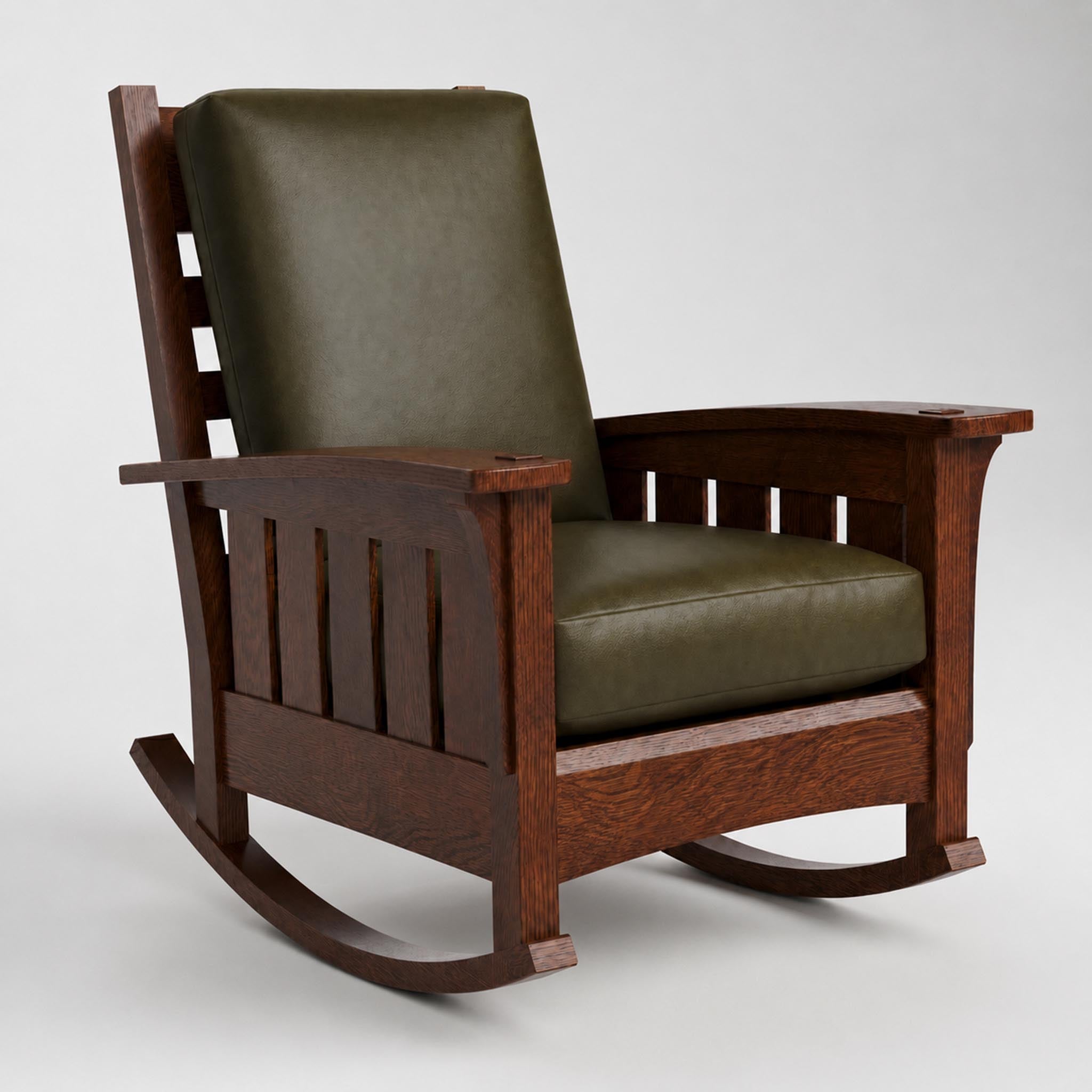 Stickley Bow Arm Rocker with Loose Cushion