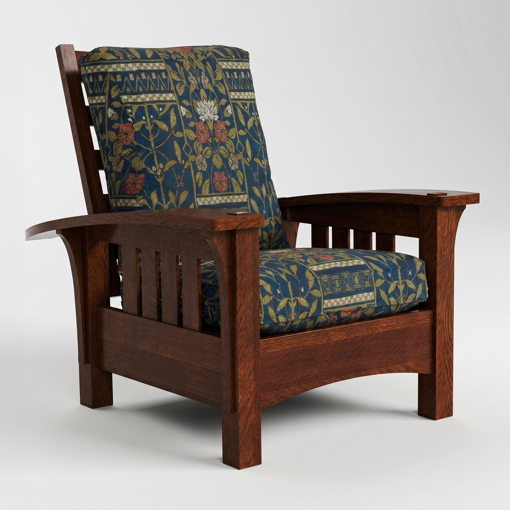 Stickley Bow Arm Morris Chair with Loose Cushion