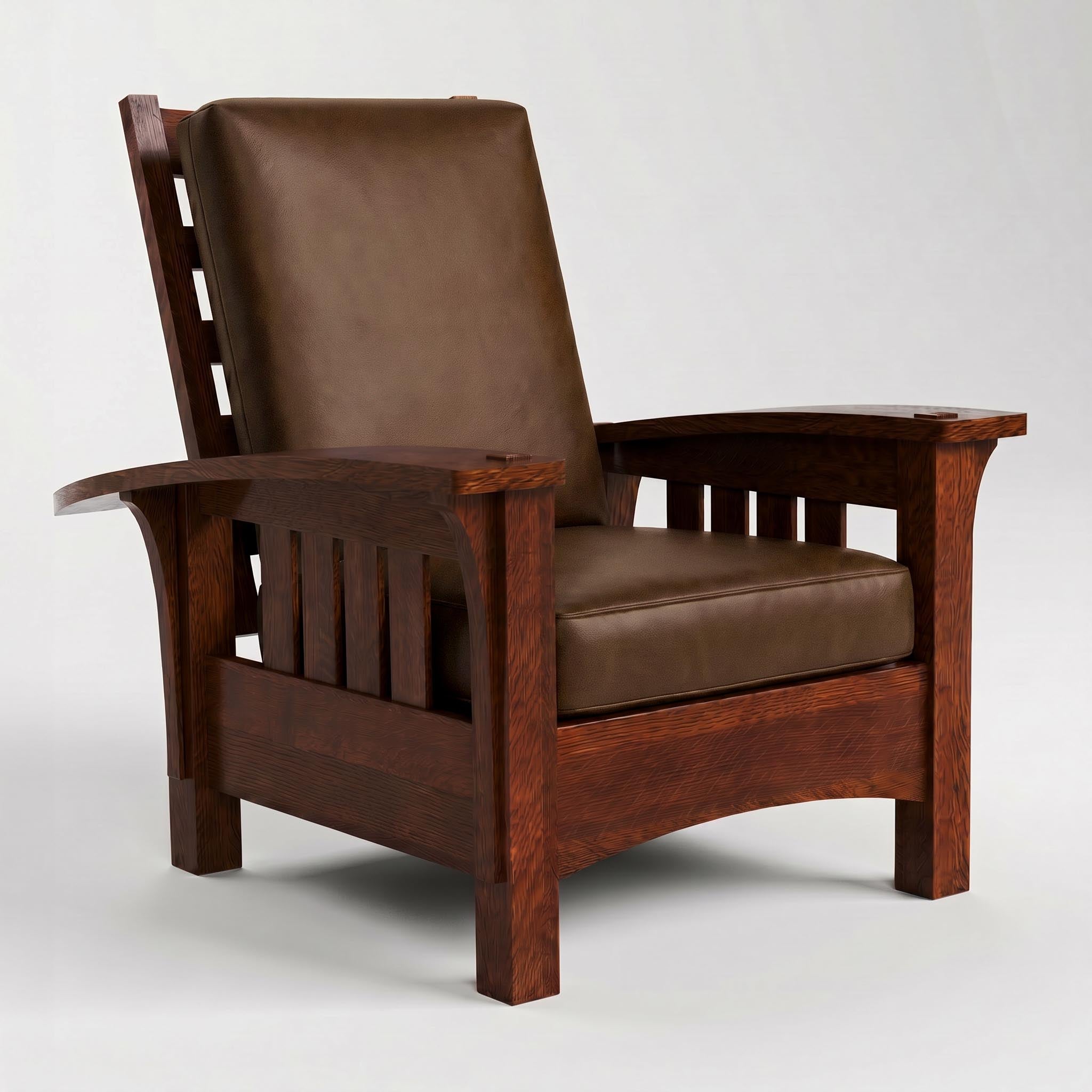 Stickley Bow Arm Morris Chair with Loose Cushion