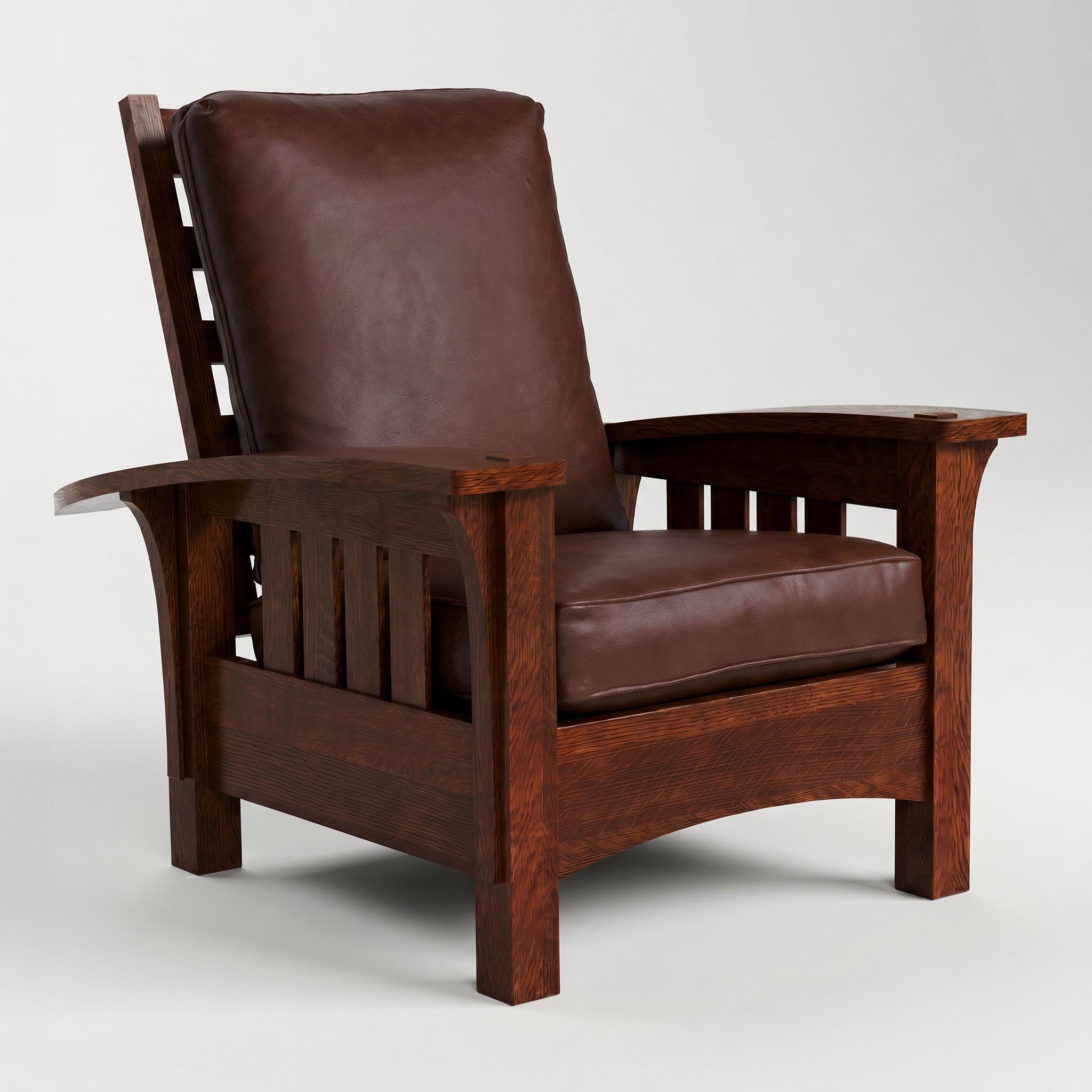 Stickley Bow Arm Morris Chair with Loose Cushion