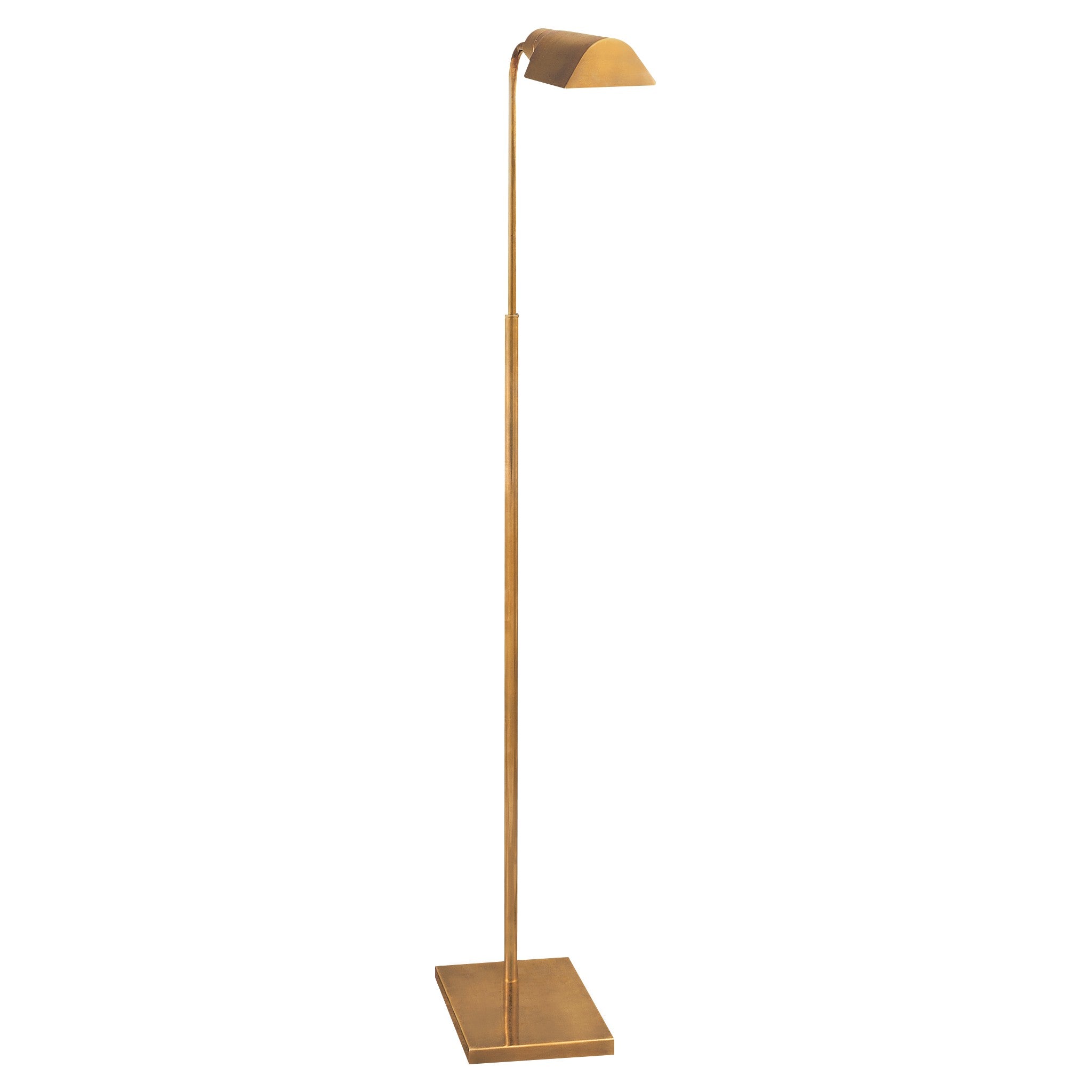 Visual Comfort Studio Adjustable Floor Lamp — Hand-Rubbed Antique Brass