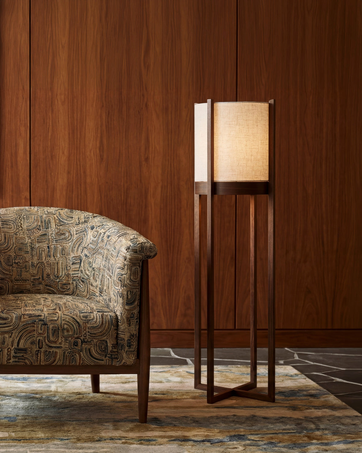 Light, built like furniture.