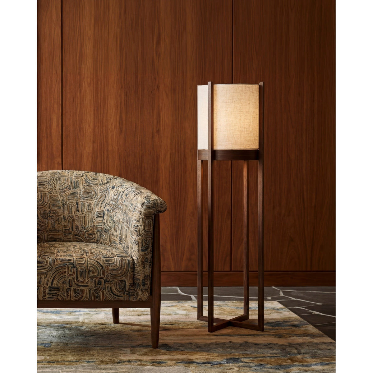 Light, built like furniture.