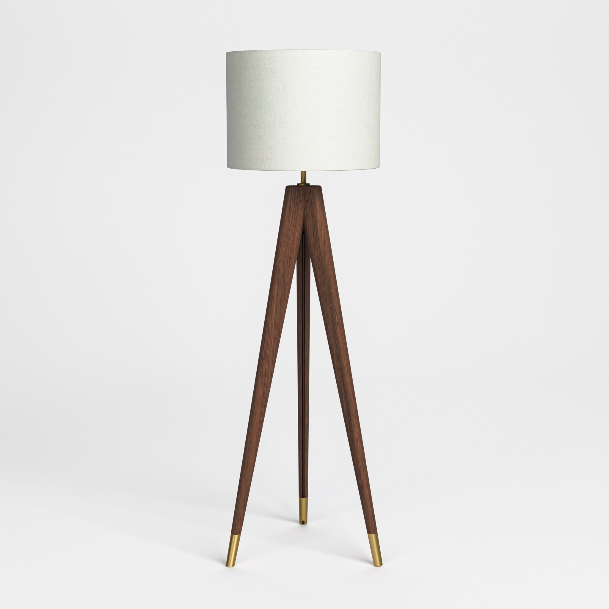 Stickley Walnut Grove Tripod Floor Lamp — Walnut Grove Tripod Floor Lamp Light Off No Cord Front