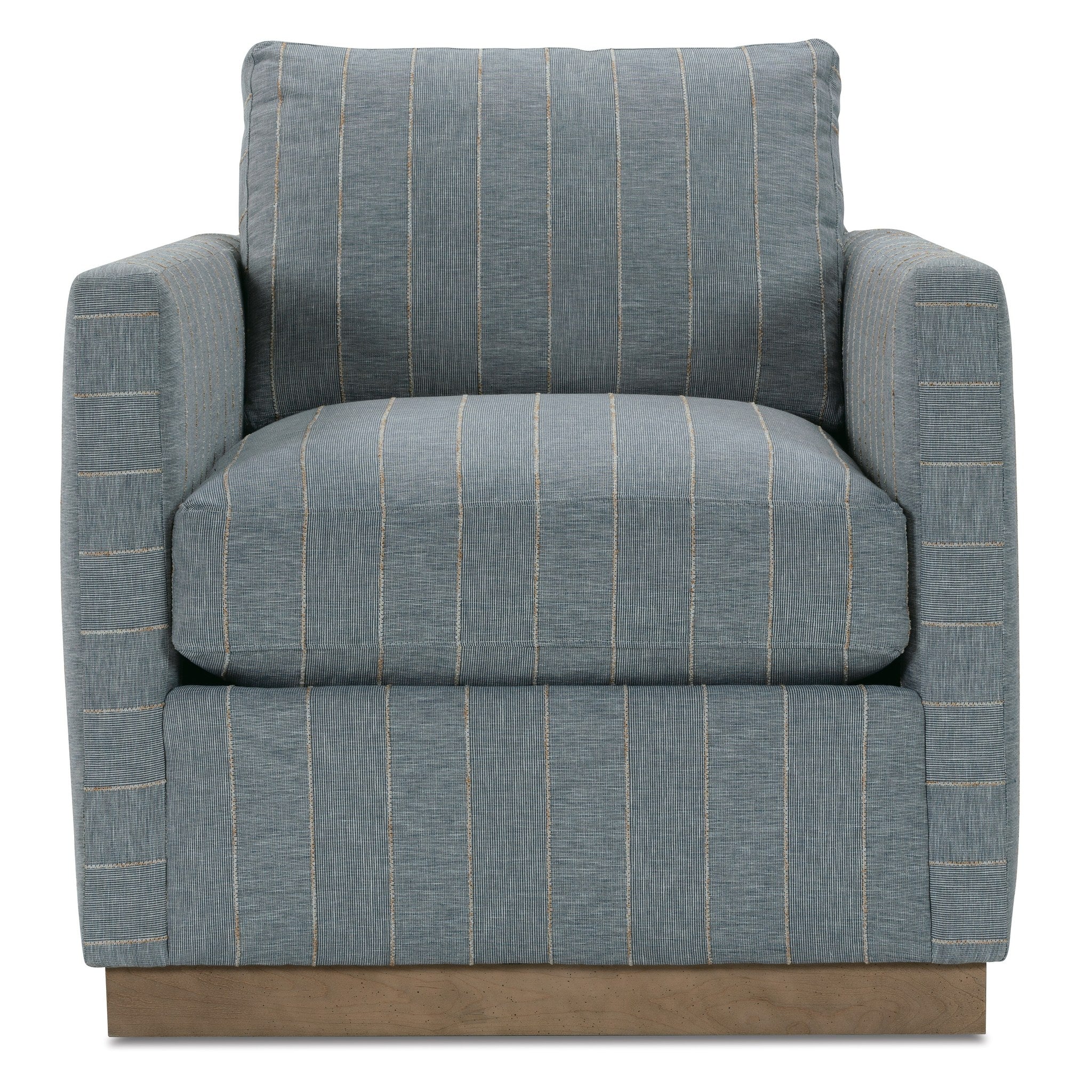 Rowe Furniture Allie Swivel Chair — Federal Blue - Striped
