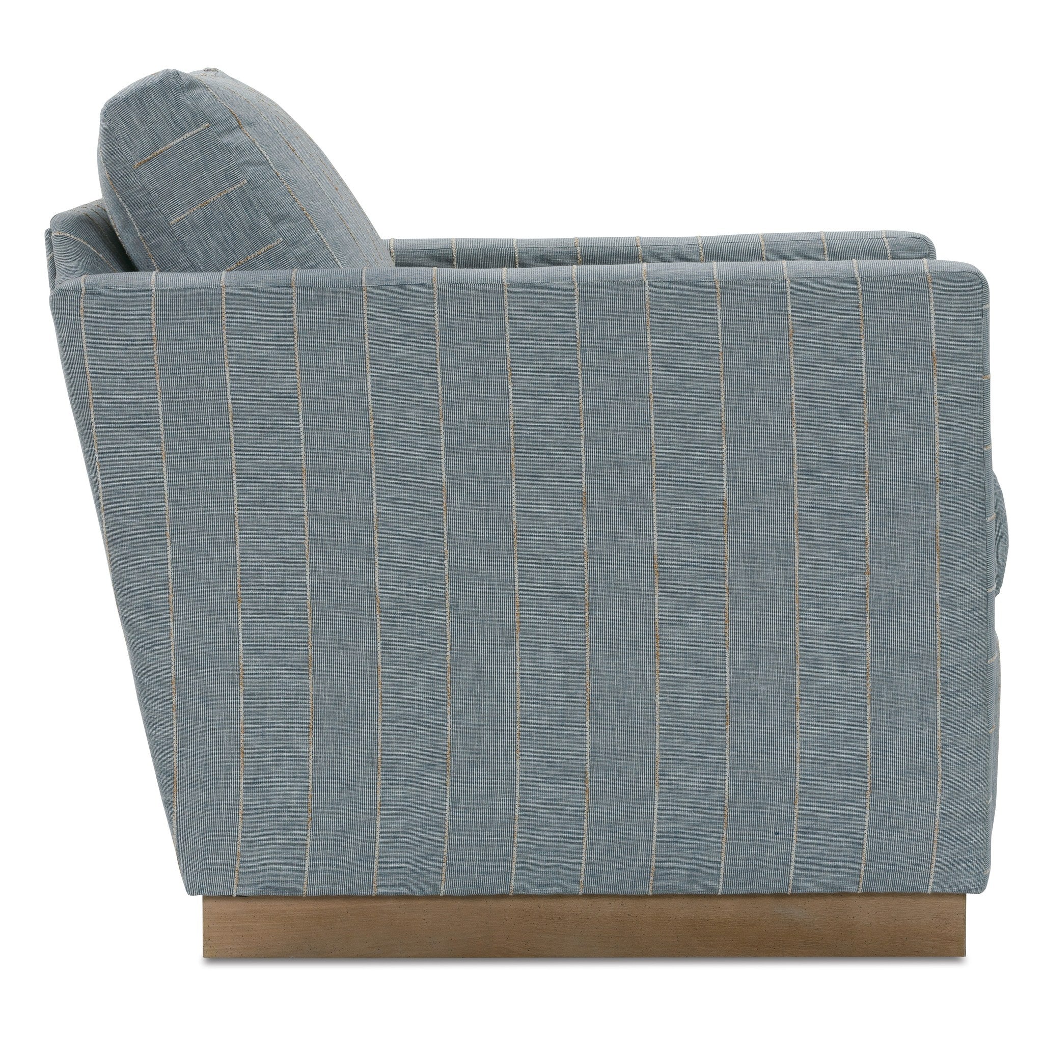 Rowe Furniture Allie Swivel Chair — Federal Blue - Striped