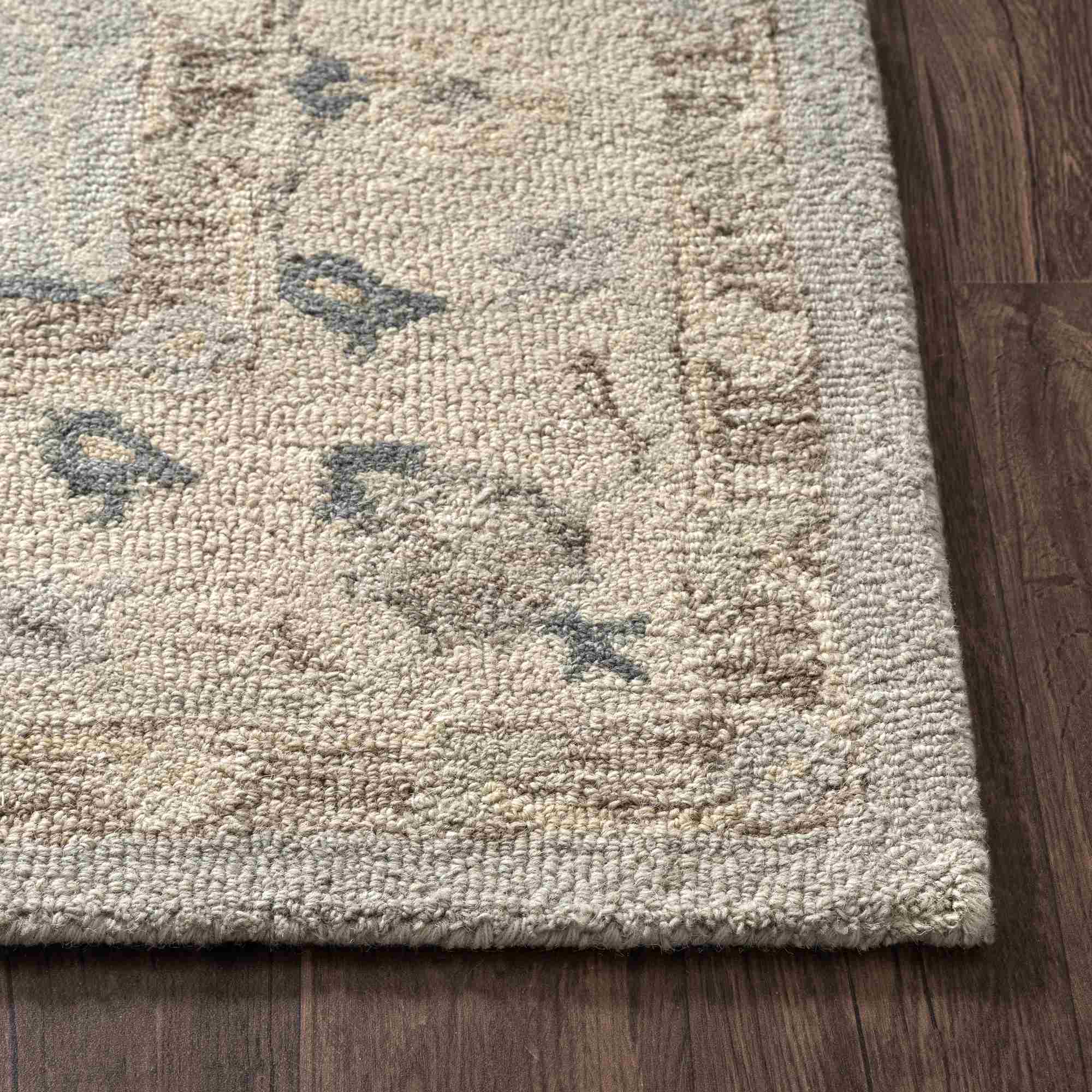 LR Home Allure Rug — Blue / Cream
