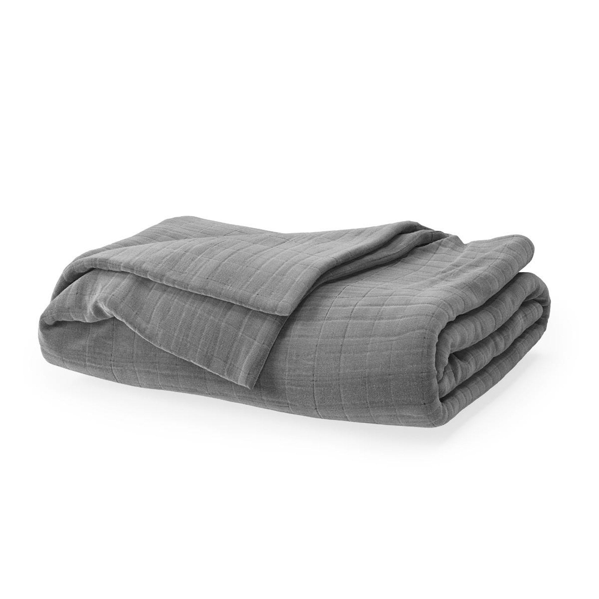 Naturepedic Organic Cotton Breathable Muslin Blanket — Pebble Grey