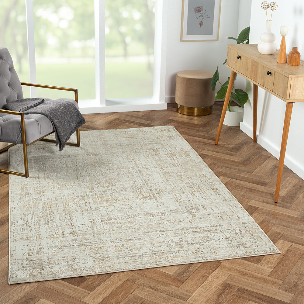 LR Home Brisbane Rug — Beige / Gray