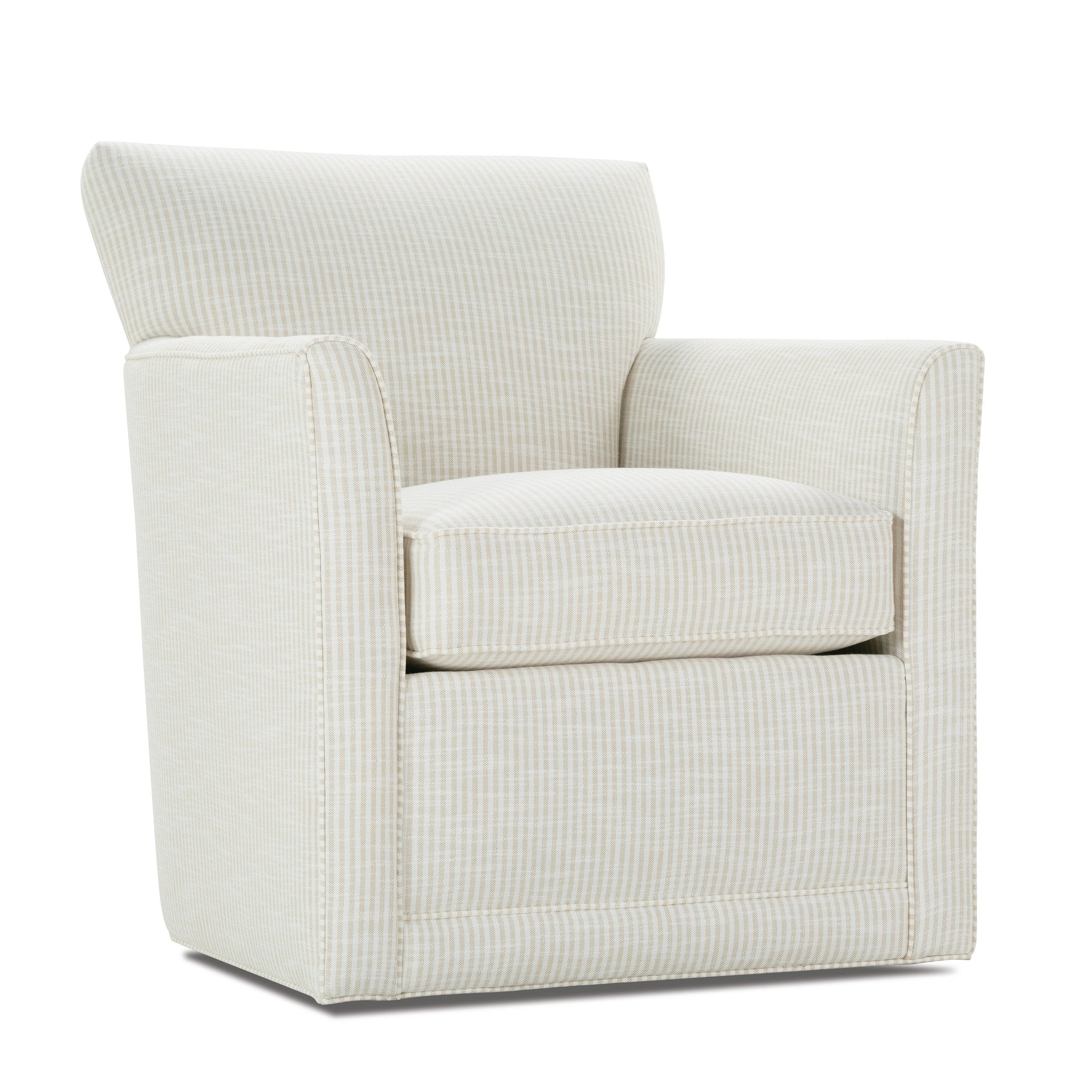 Rowe Furniture Times Square Swivel Chair — Wheat - Classic Weave Stripe