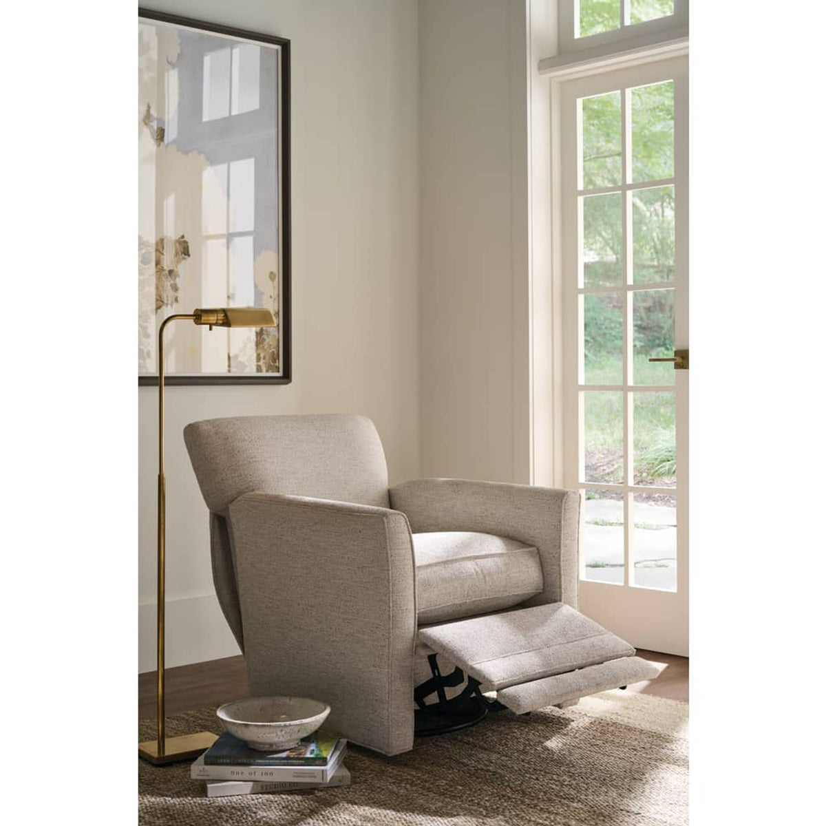Rowe Furniture Times Square Swivel Recliner — Pearl