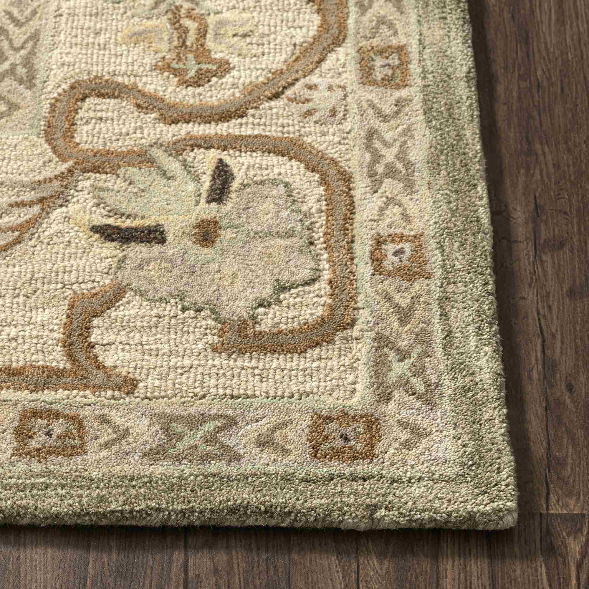 LR Home Brisbane Rug — Sage / Beige
