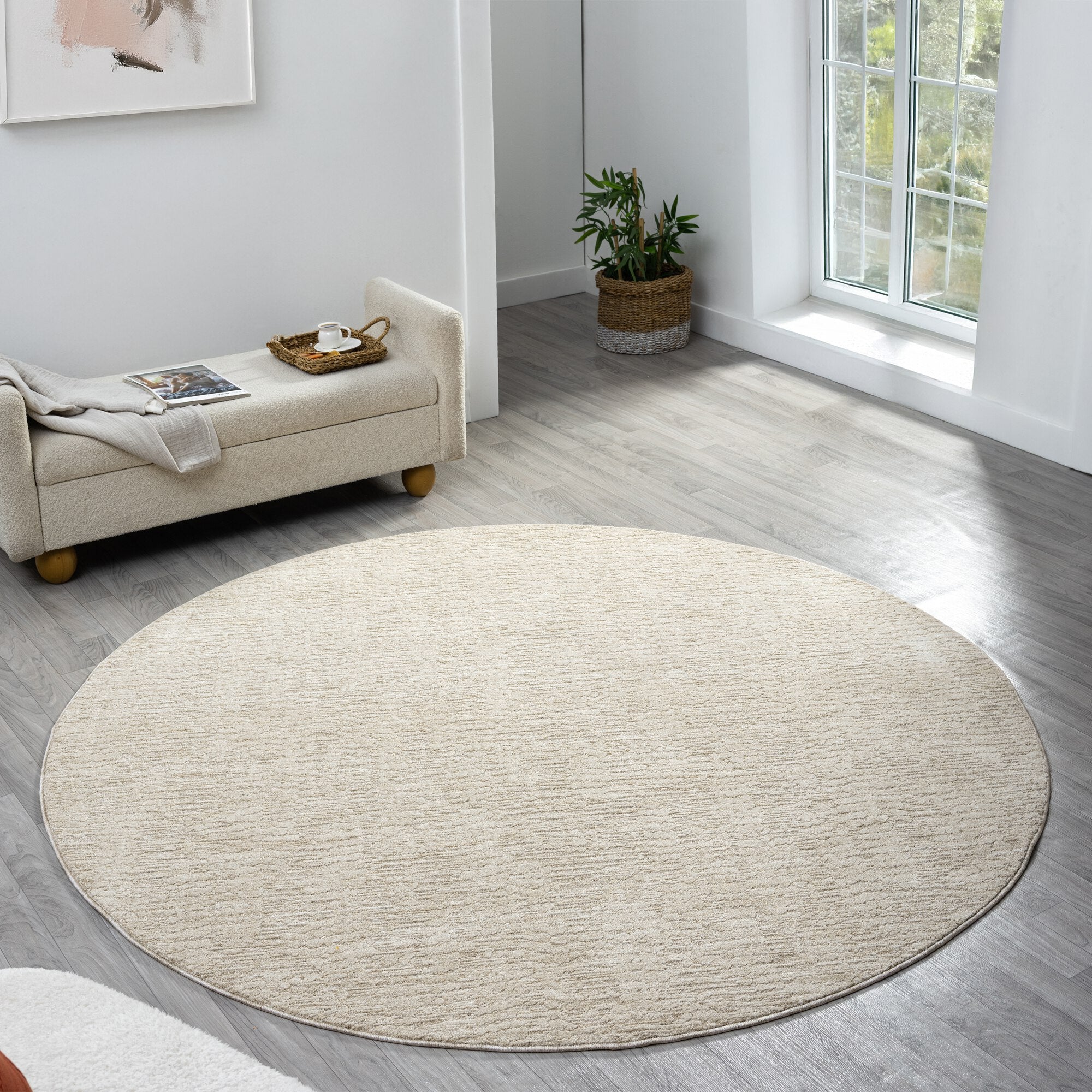 LR Home Castillo Rug — Beige / Cream