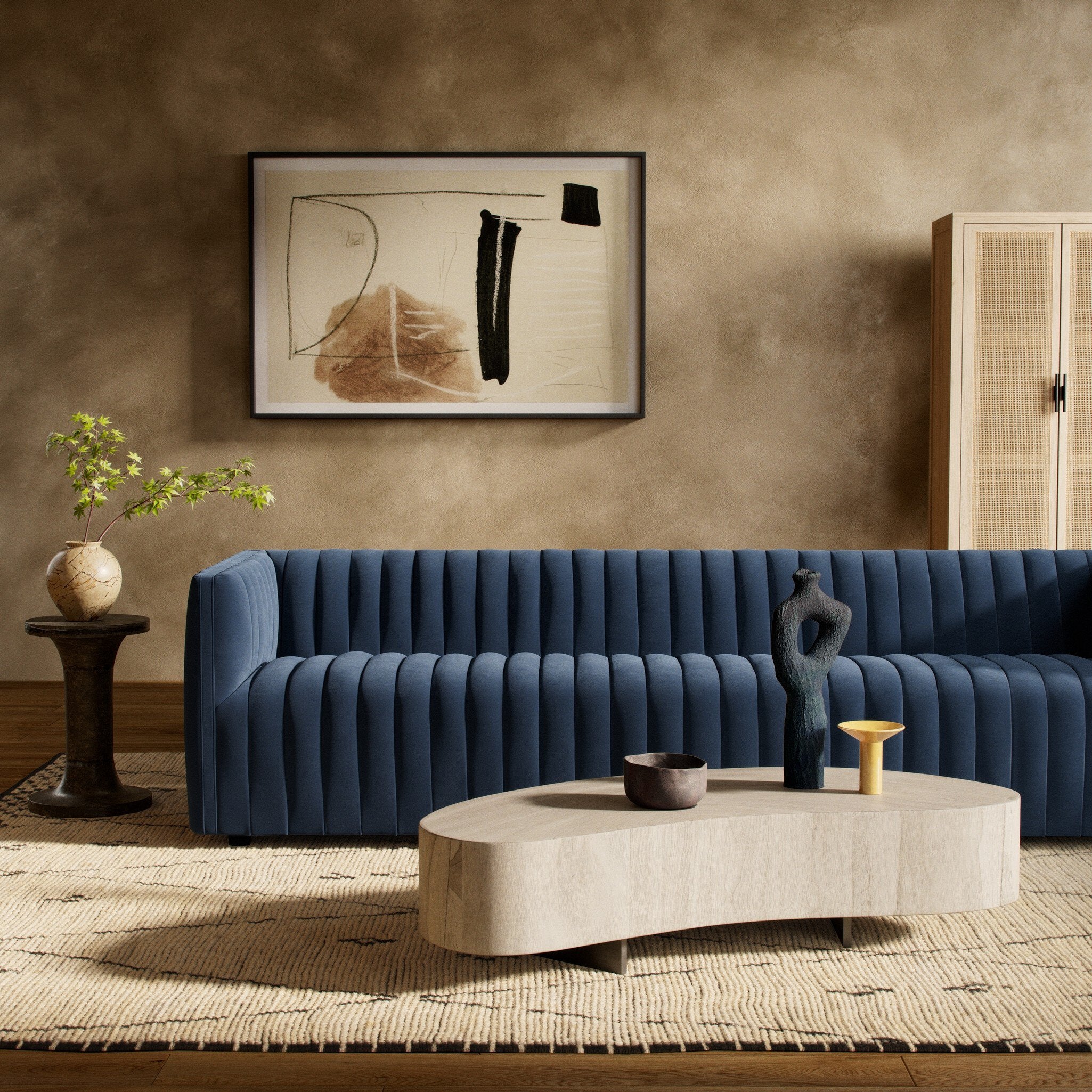 Four Hands Augustine Sofa — Sapphire Navy