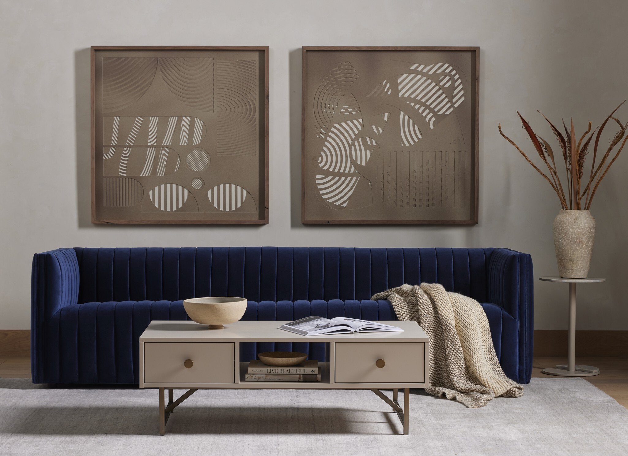 Four Hands Augustine Sofa — Sapphire Navy