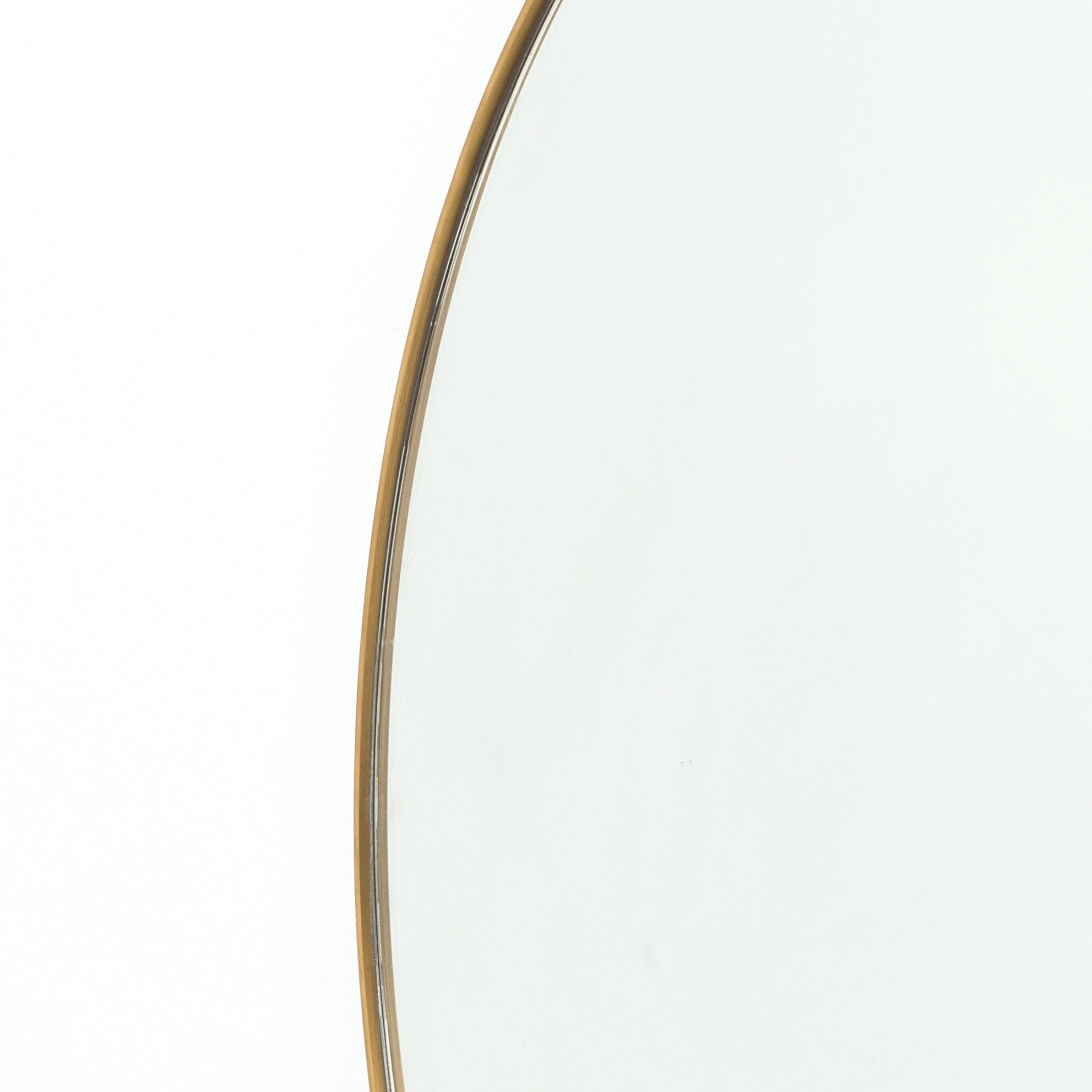 Four Hands Bellvue Round Mirror — Polished Brass-Mirror