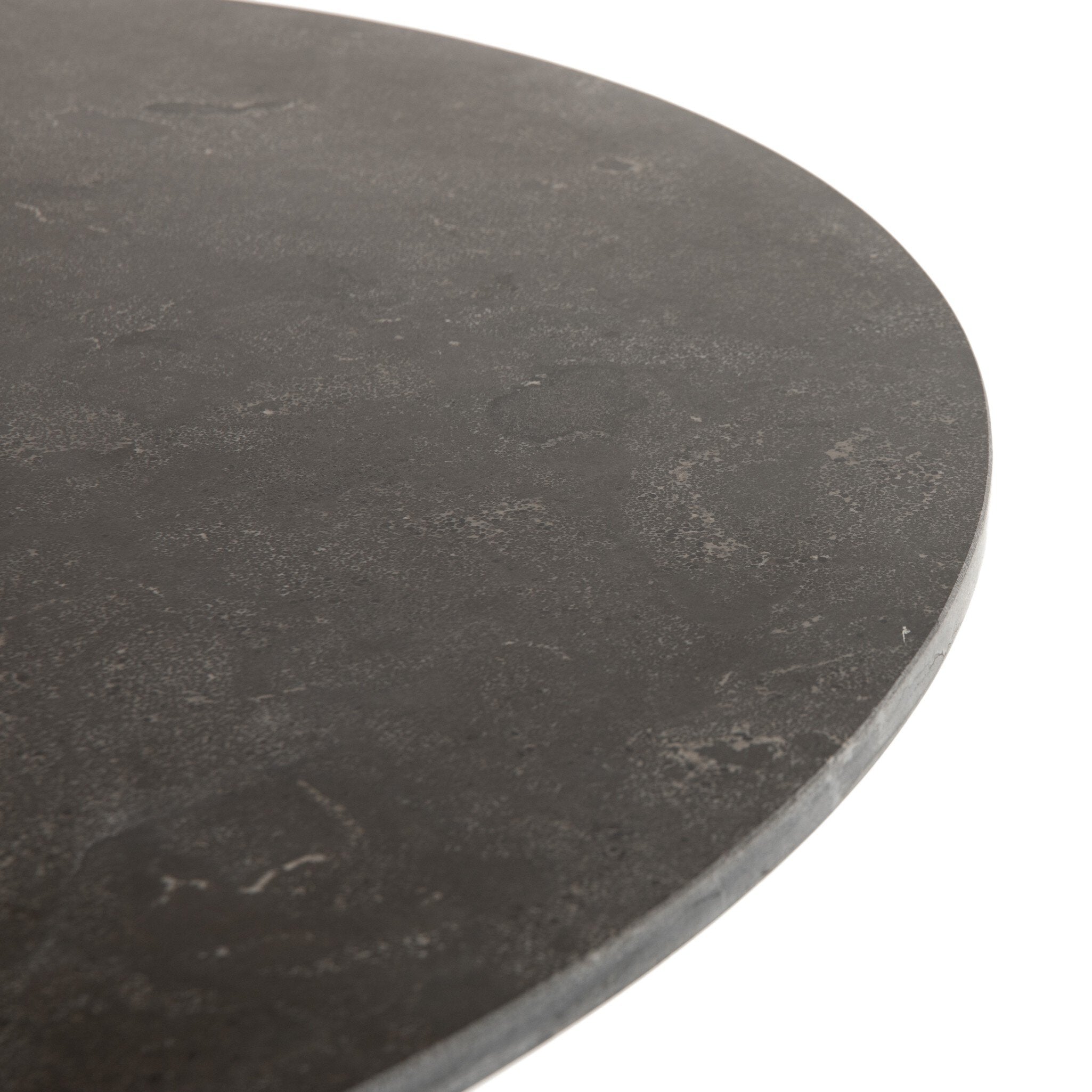 Four Hands Powell Dining Table — Bluestone-Ebony-Dark Rustic Black