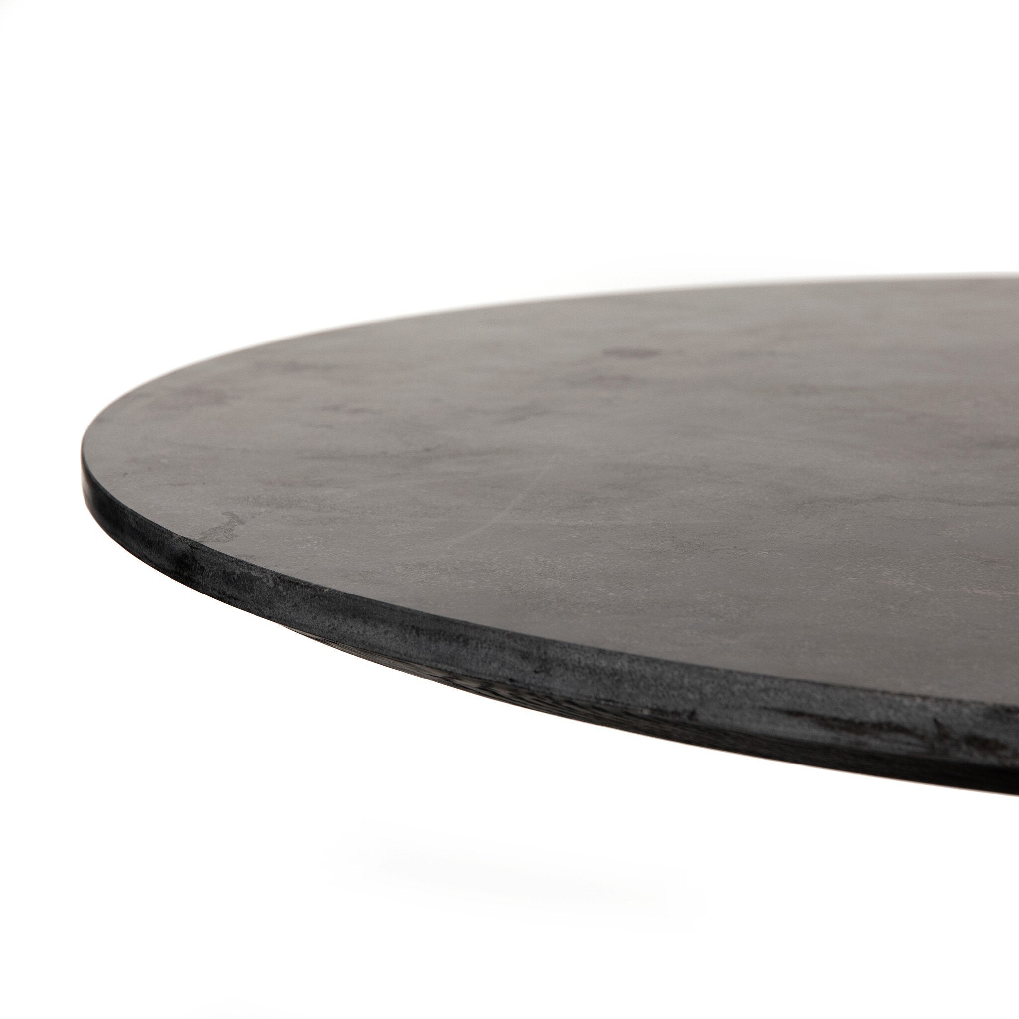 Four Hands Powell Dining Table — Bluestone-Ebony-Dark Rustic Black