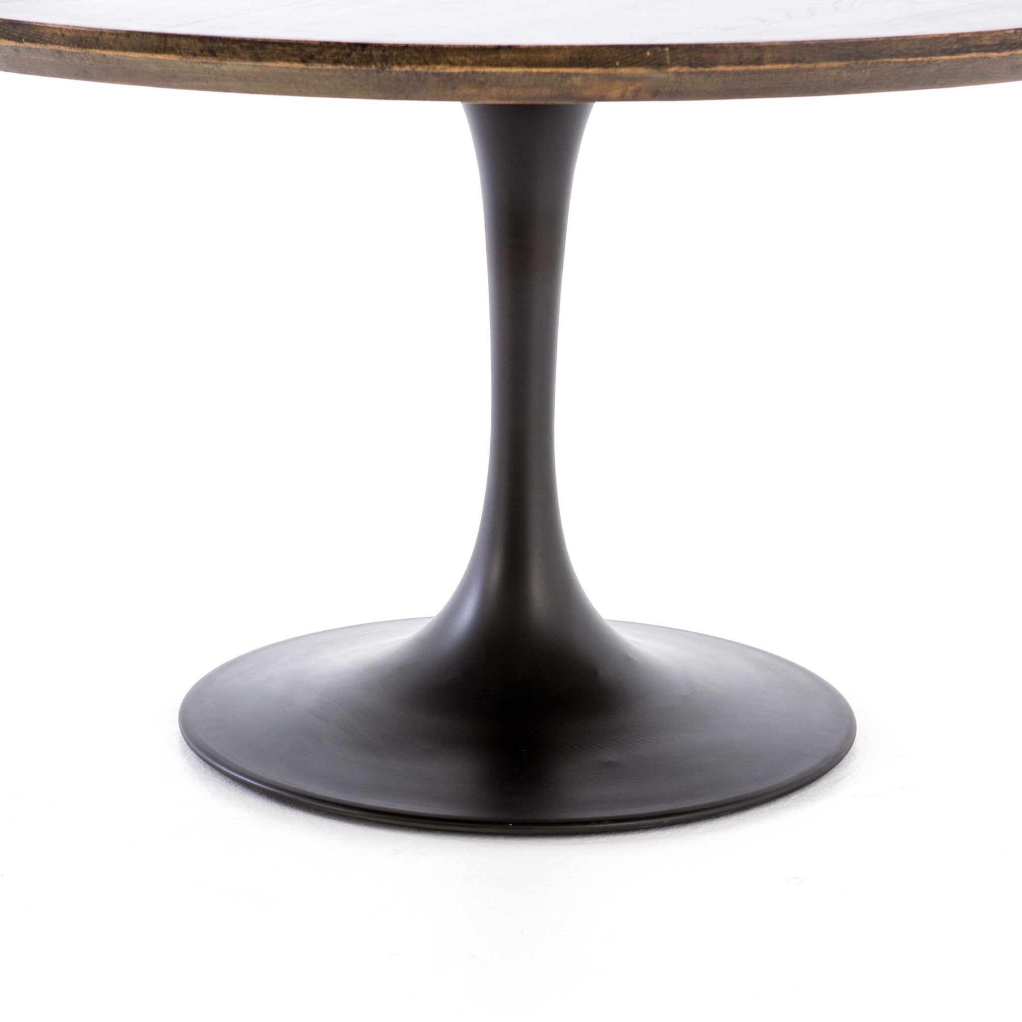 Four Hands Powell Dining Table — English Brown Oak Veneer-English Brown Oak-Dark Rustic Black