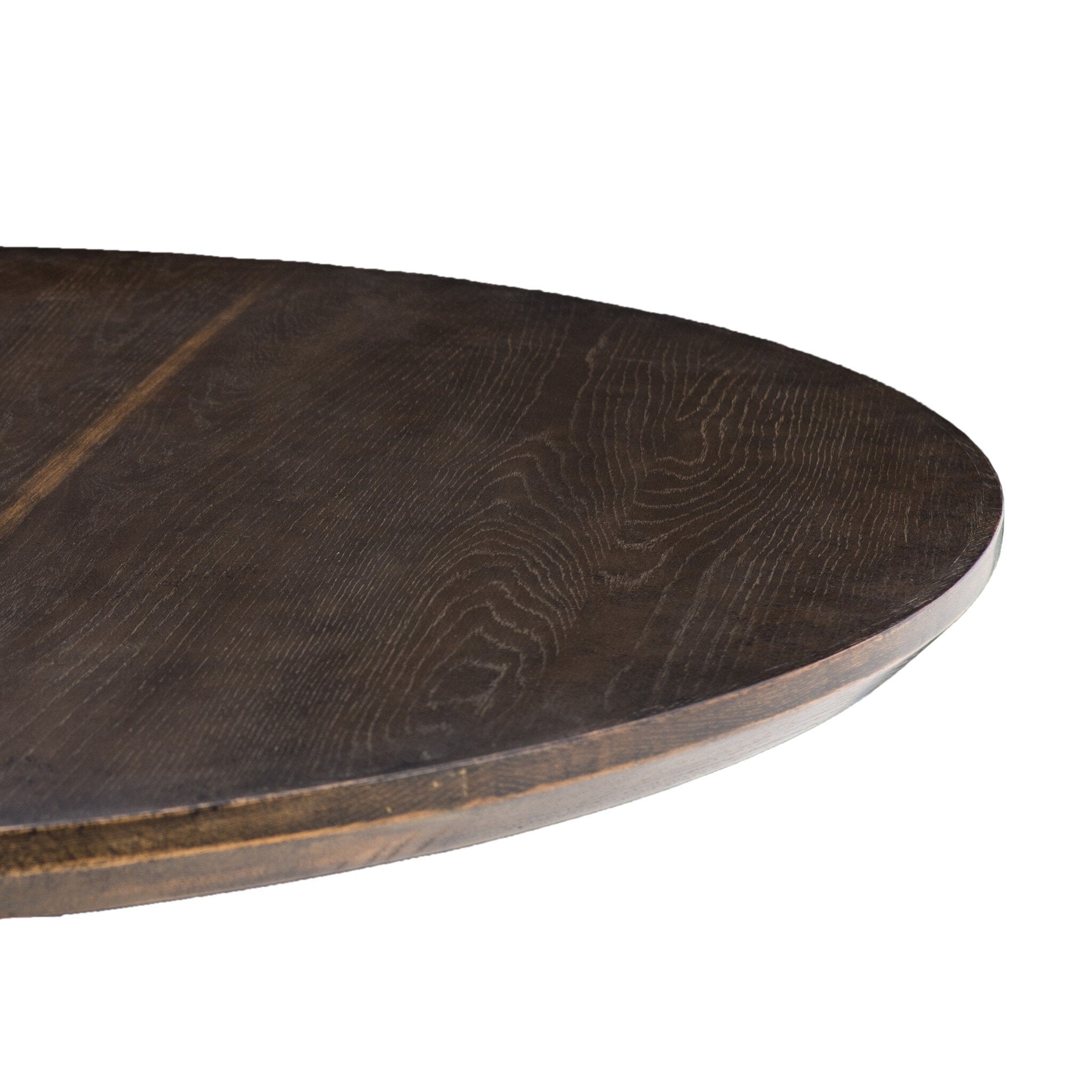 Four Hands Powell Dining Table — English Brown Oak Veneer-English Brown Oak-Dark Rustic Black