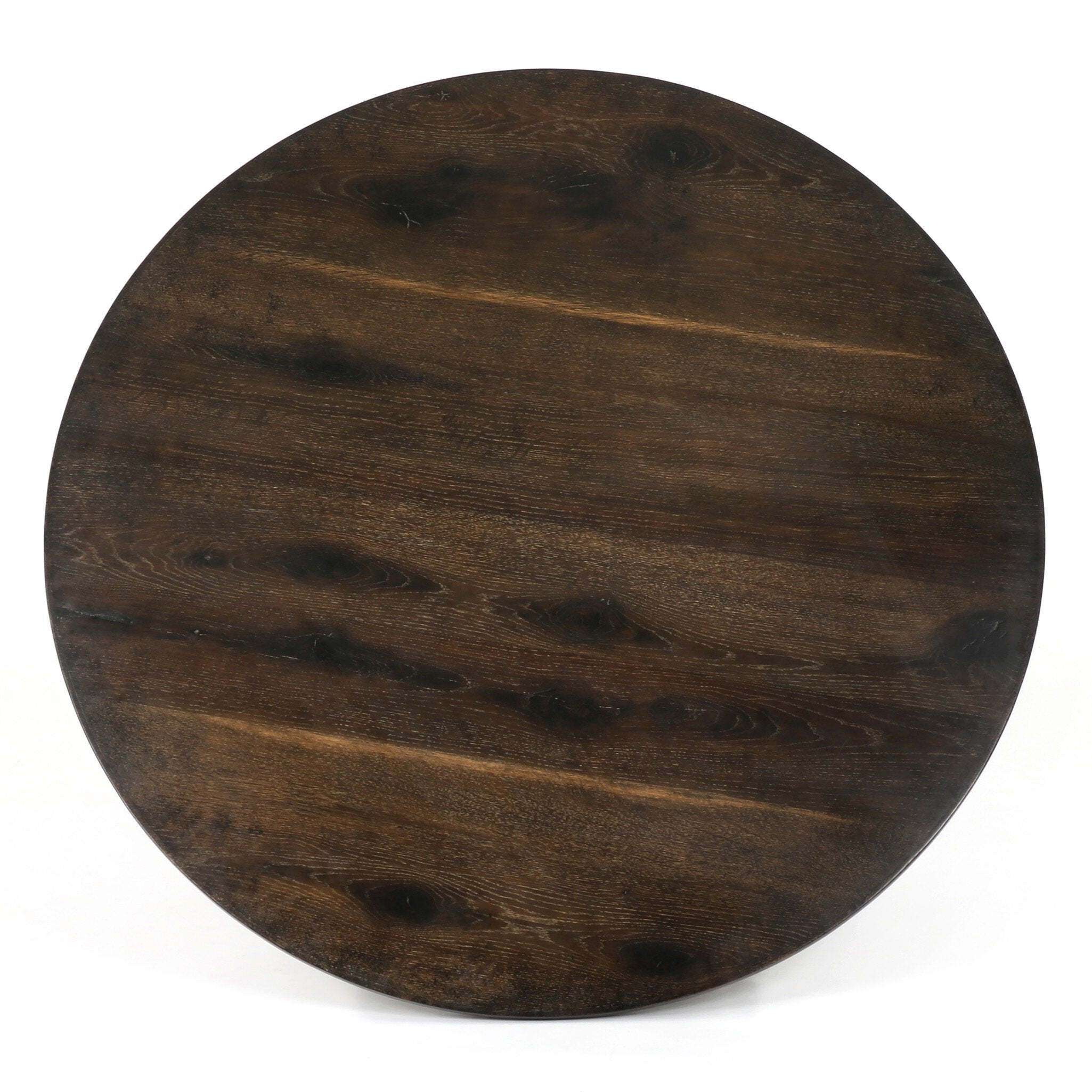 Four Hands Powell Dining Table — English Brown Oak Veneer-English Brown Oak-Dark Rustic Black
