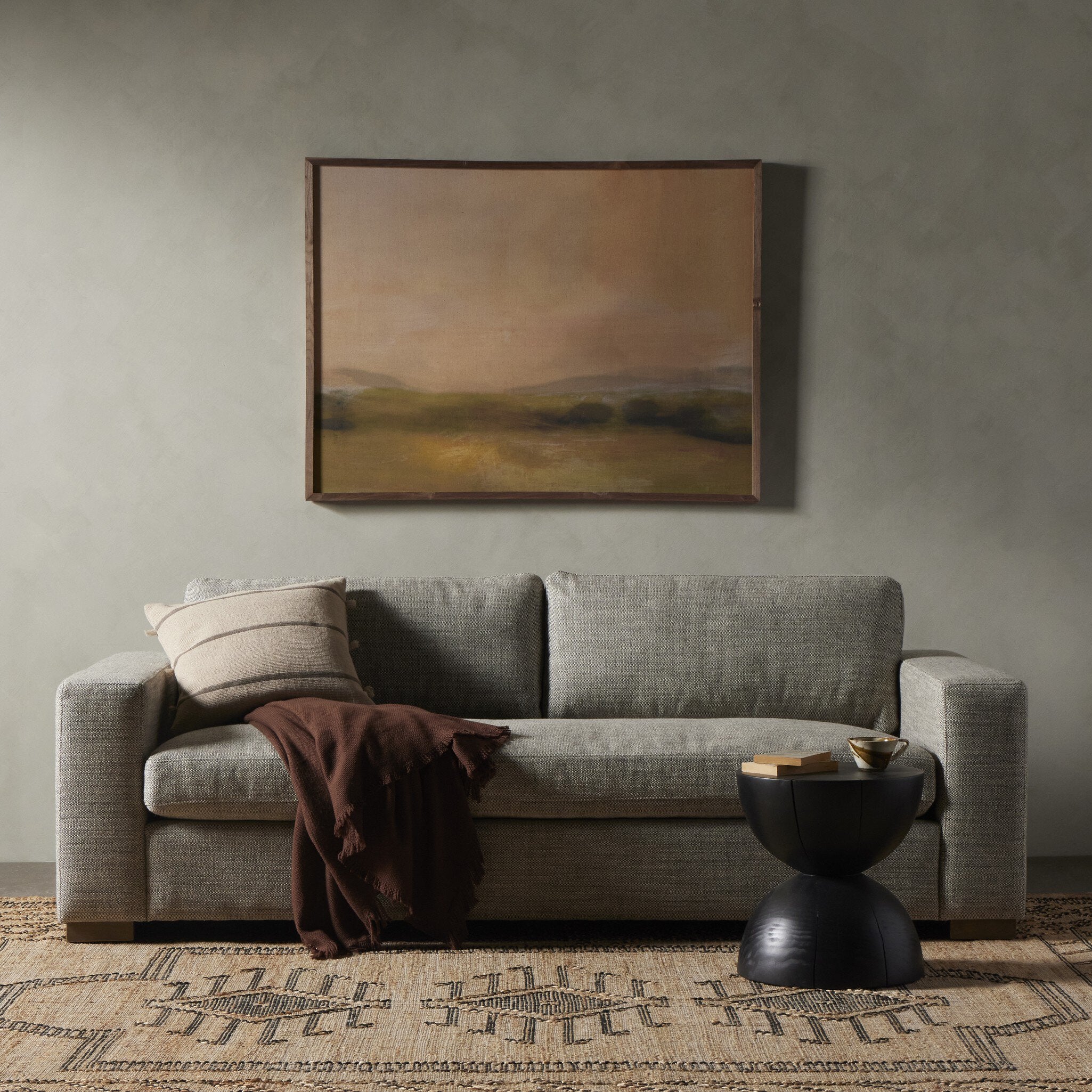 Four Hands Boone Sofa — Thames Coal-Washed Espresso