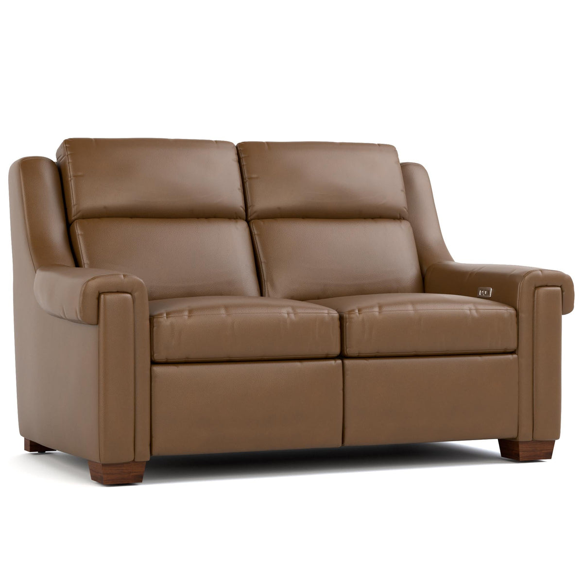 Stickley Chester Power Motion Collection — Loveseat, Sorrento Walnut, angle