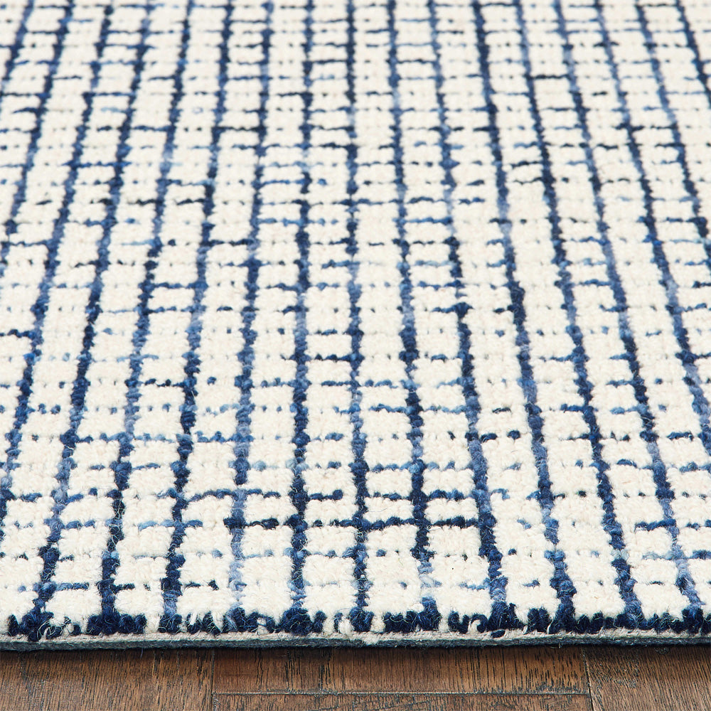 LR Home Criss Cross Rug — Navy / Ivory