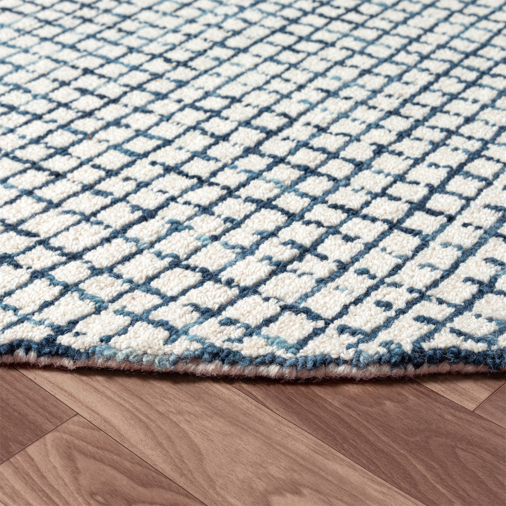 LR Home Criss Cross Rug — Navy / Ivory