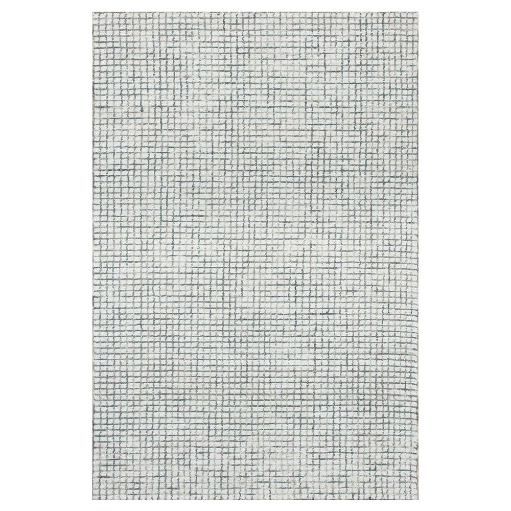 LR Home Criss Cross Rug — Silver / Ivory