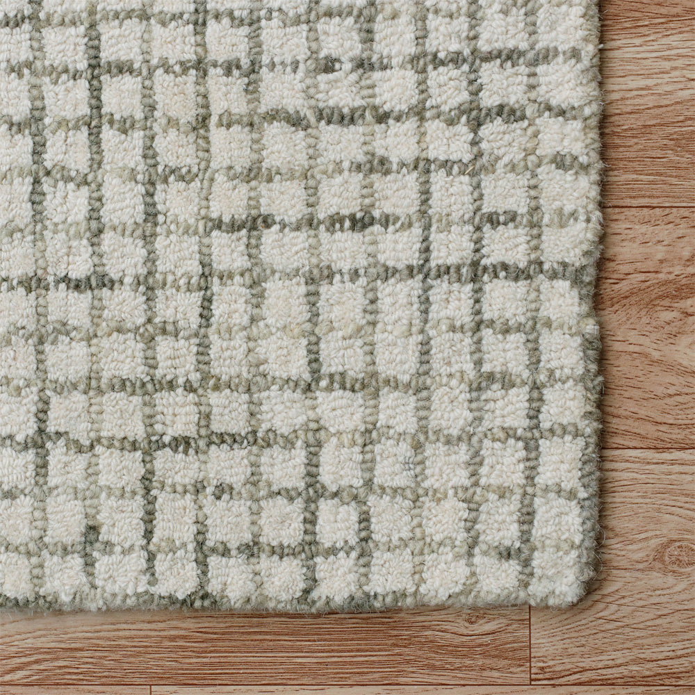 LR Home Criss Cross Rug — Silver / Ivory