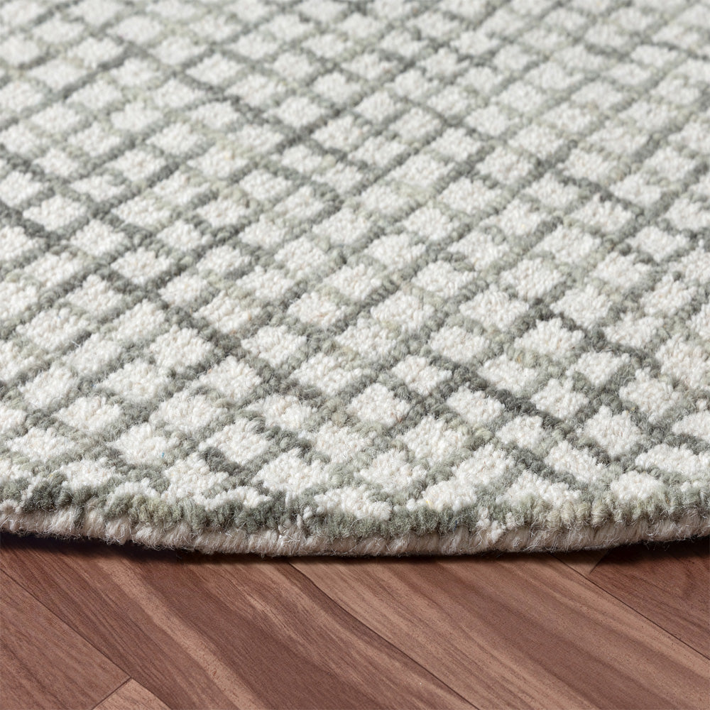 LR Home Criss Cross Rug — Silver / Ivory