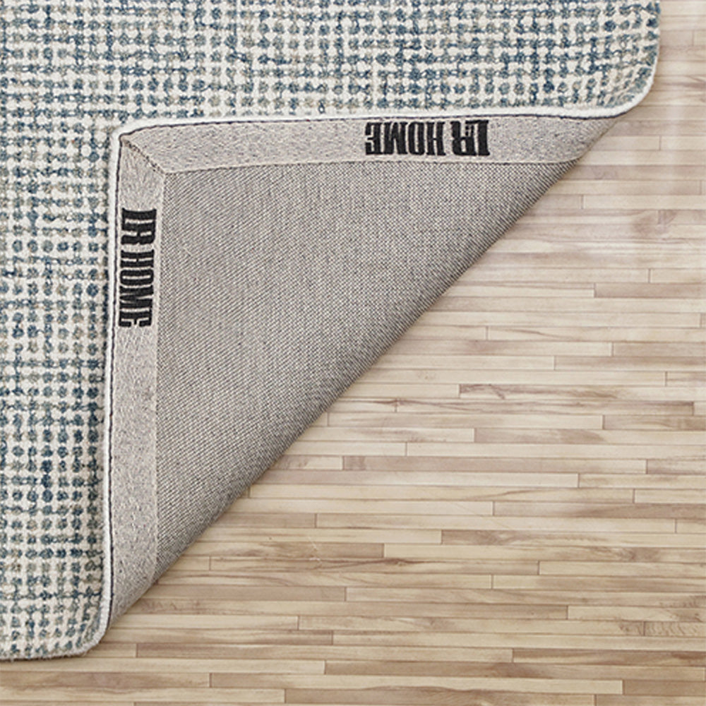 LR Home Criss Cross Rug — Ivory/Stone Blue