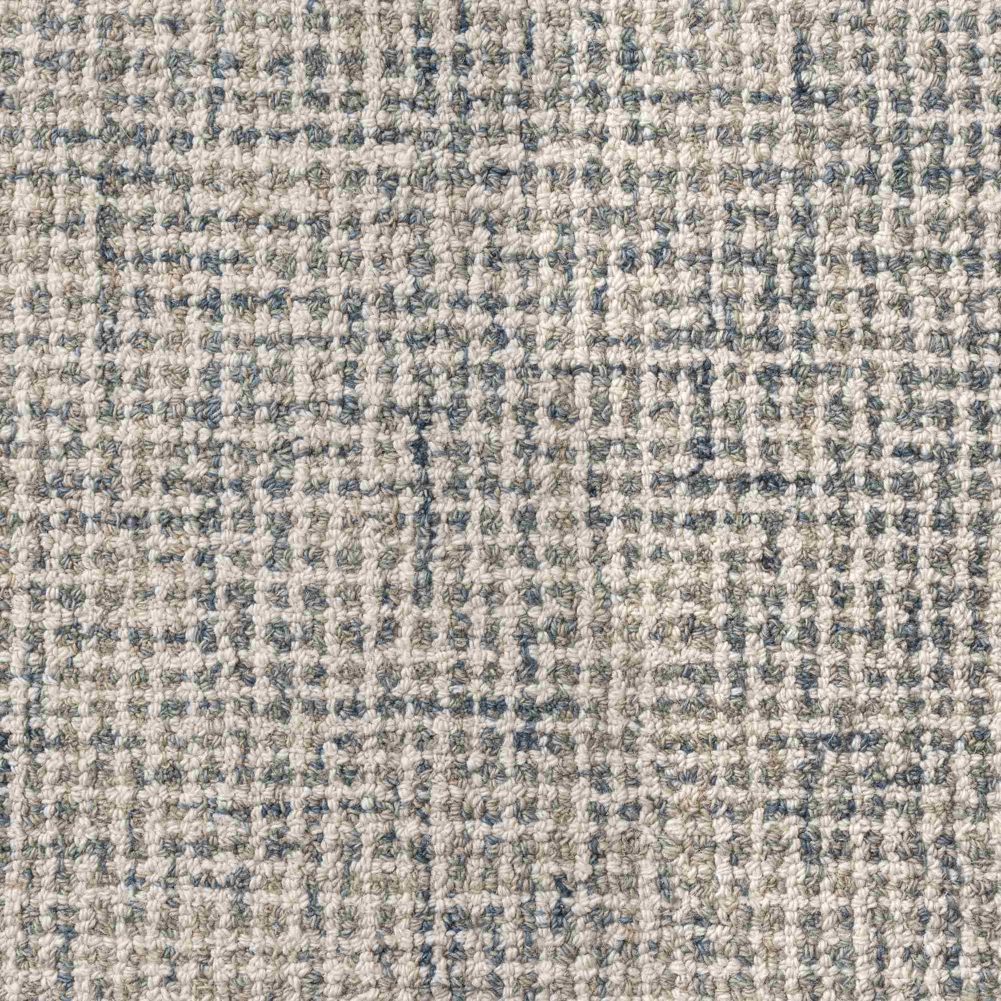 LR Home Criss Cross Rug — Ivory/Stone Blue